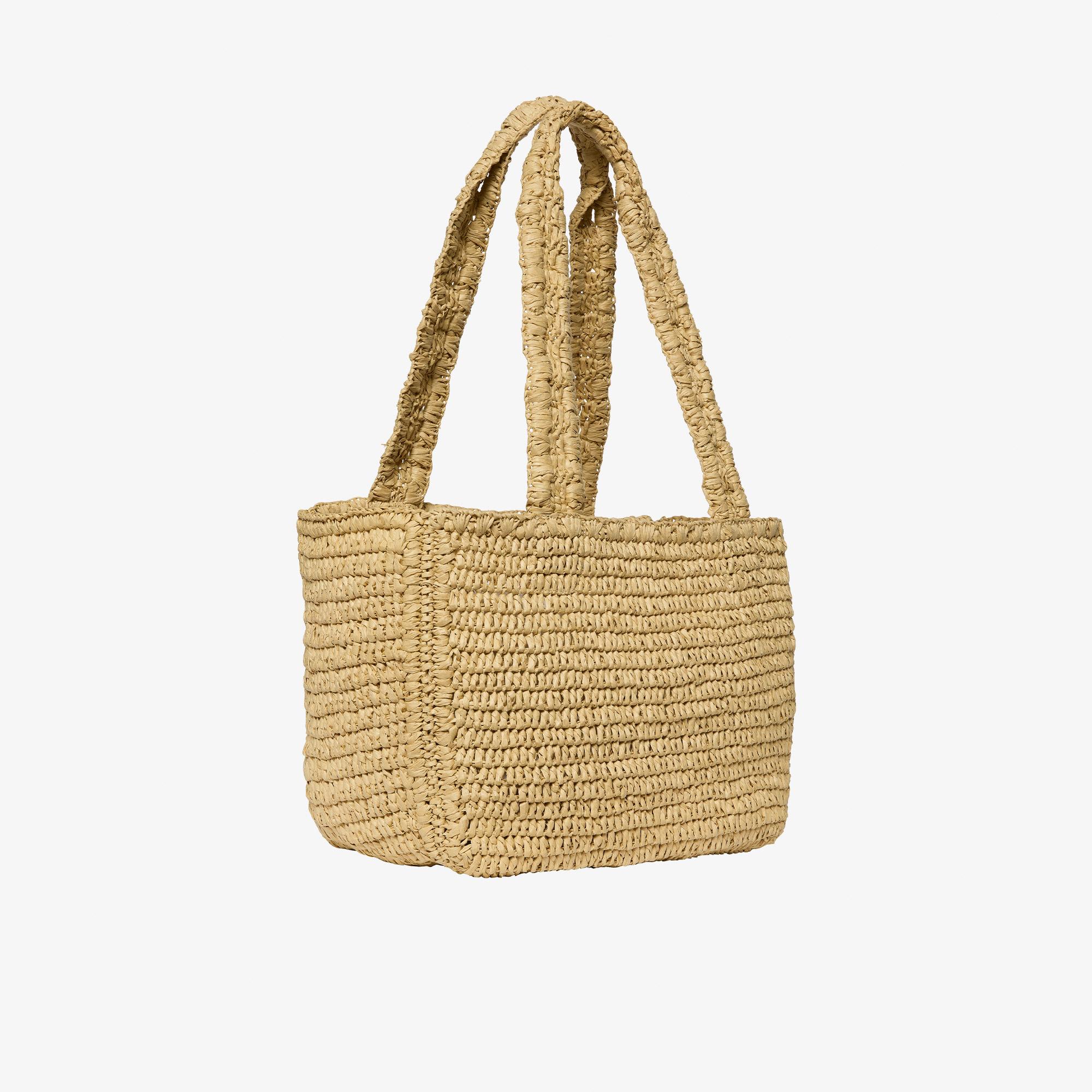 Calvin Klein Bold Raffia Medium Kadın Beyaz Tote Çanta