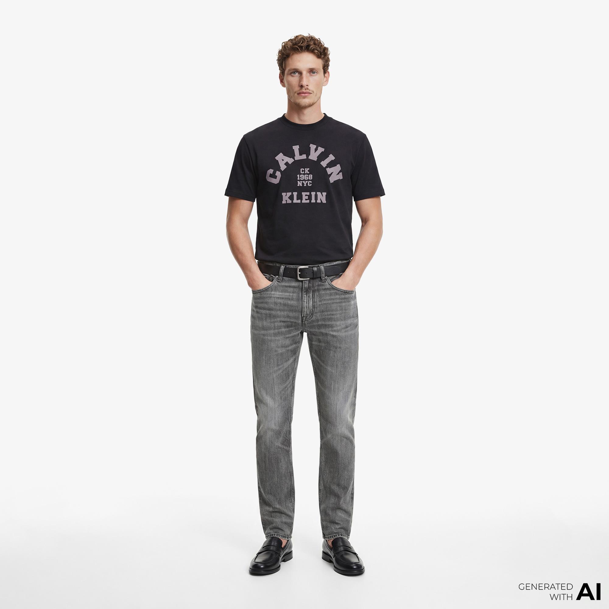 Calvin Klein 20S College Graphic Erkek Siyah T-Shirt