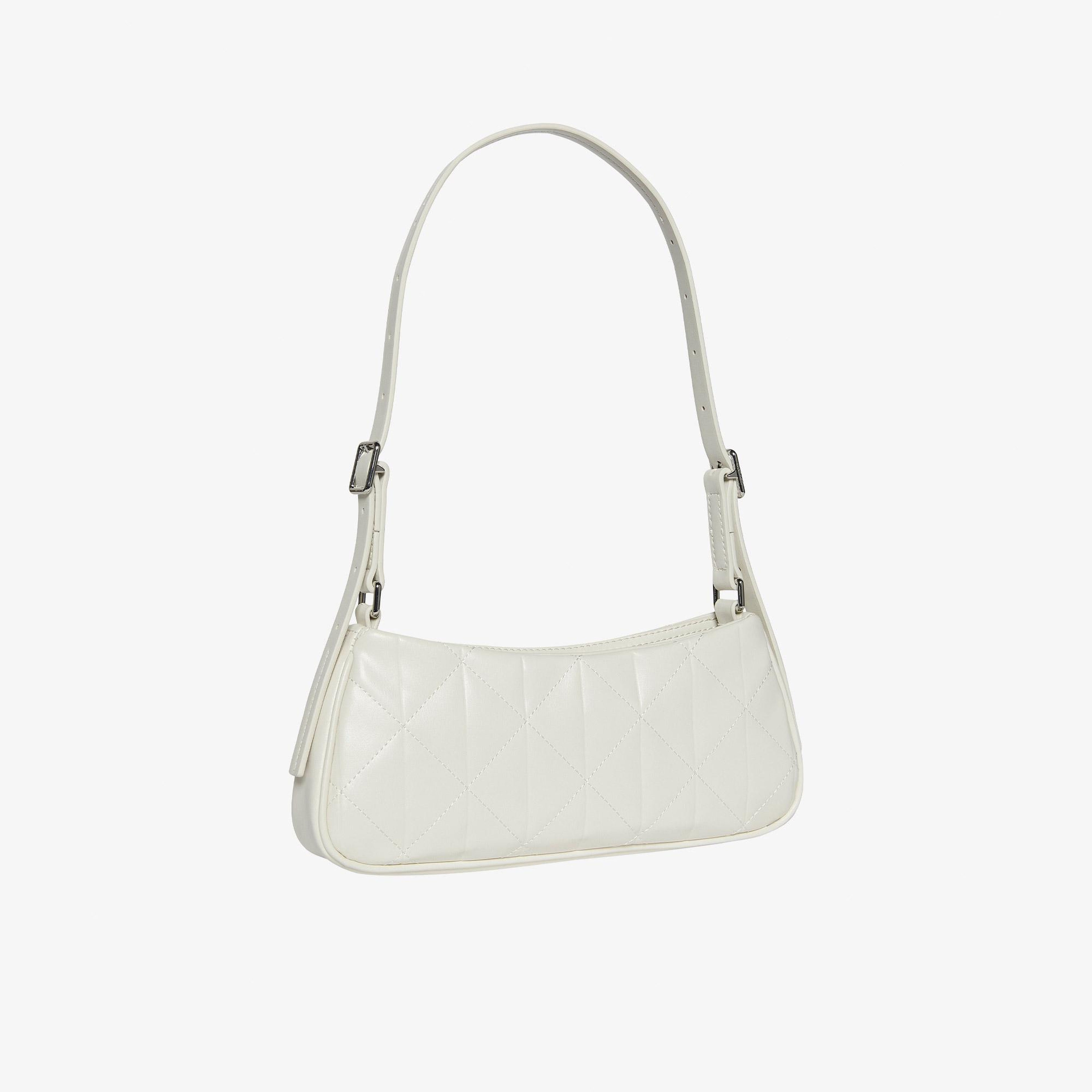 Calvin Klein Quilted Small Kadın Beyaz Omuz Çantası