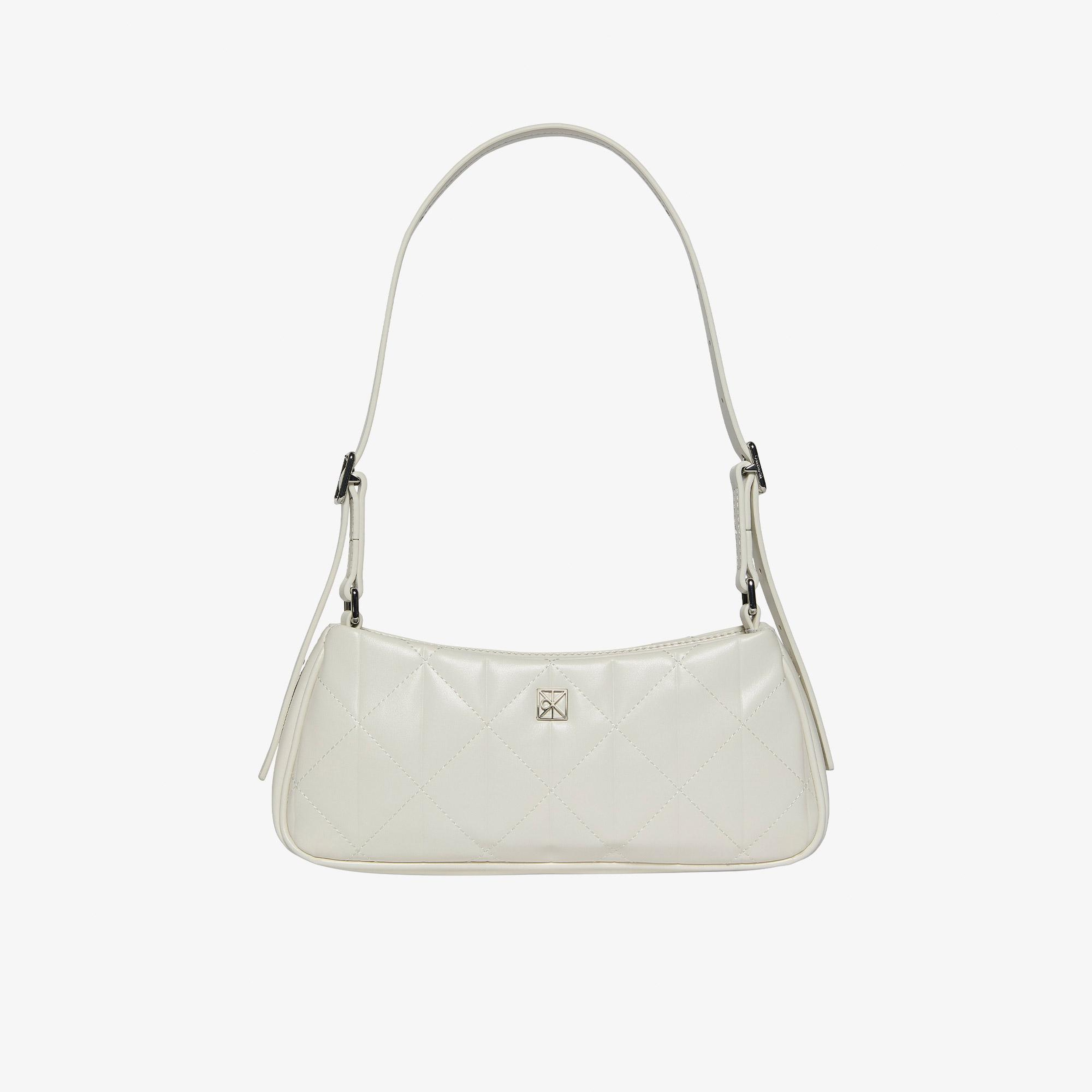 Calvin Klein Quilted Small Kadın Beyaz Omuz Çantası