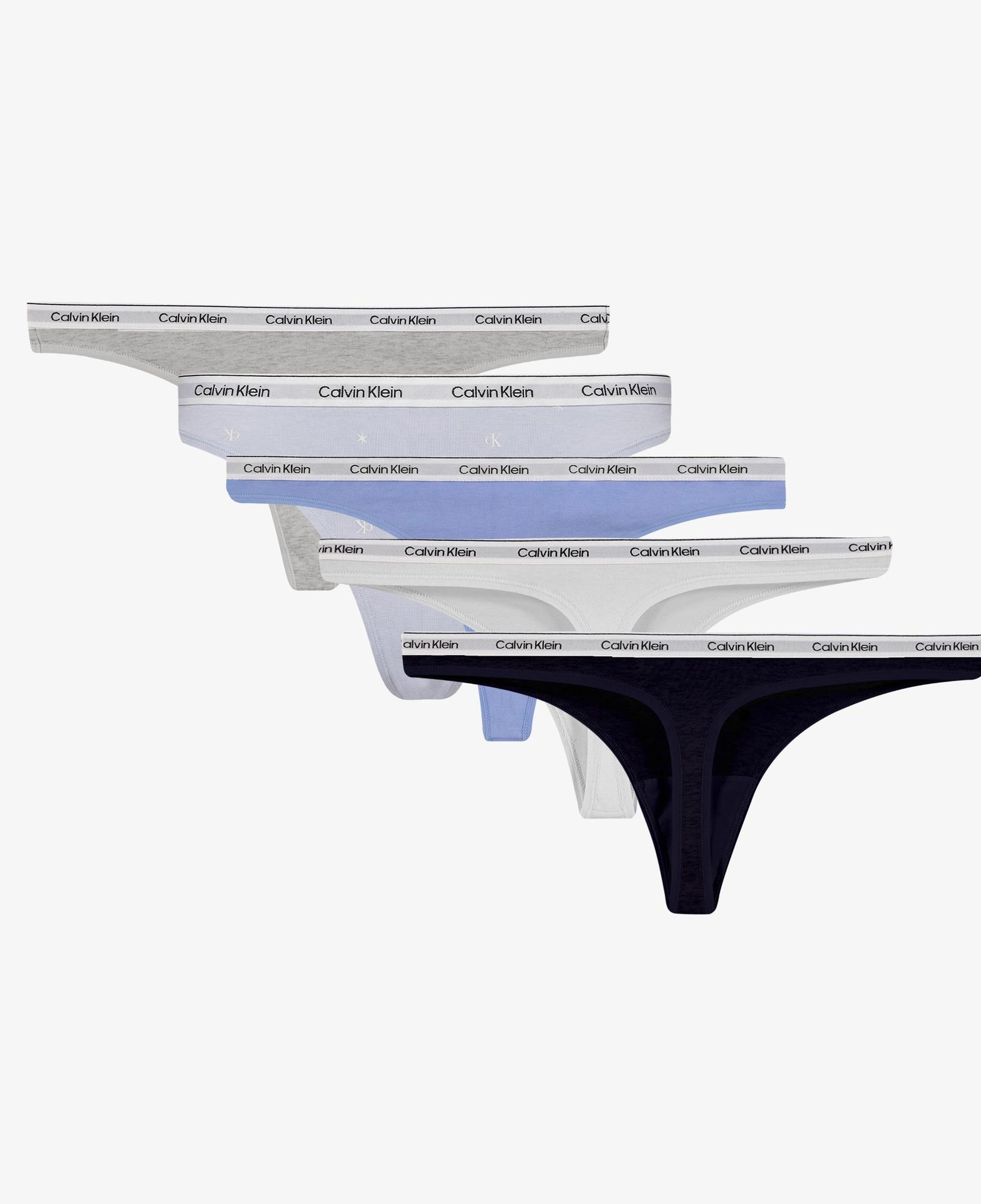 Calvin Klein Thong 5'li Kadın Mavi Külot