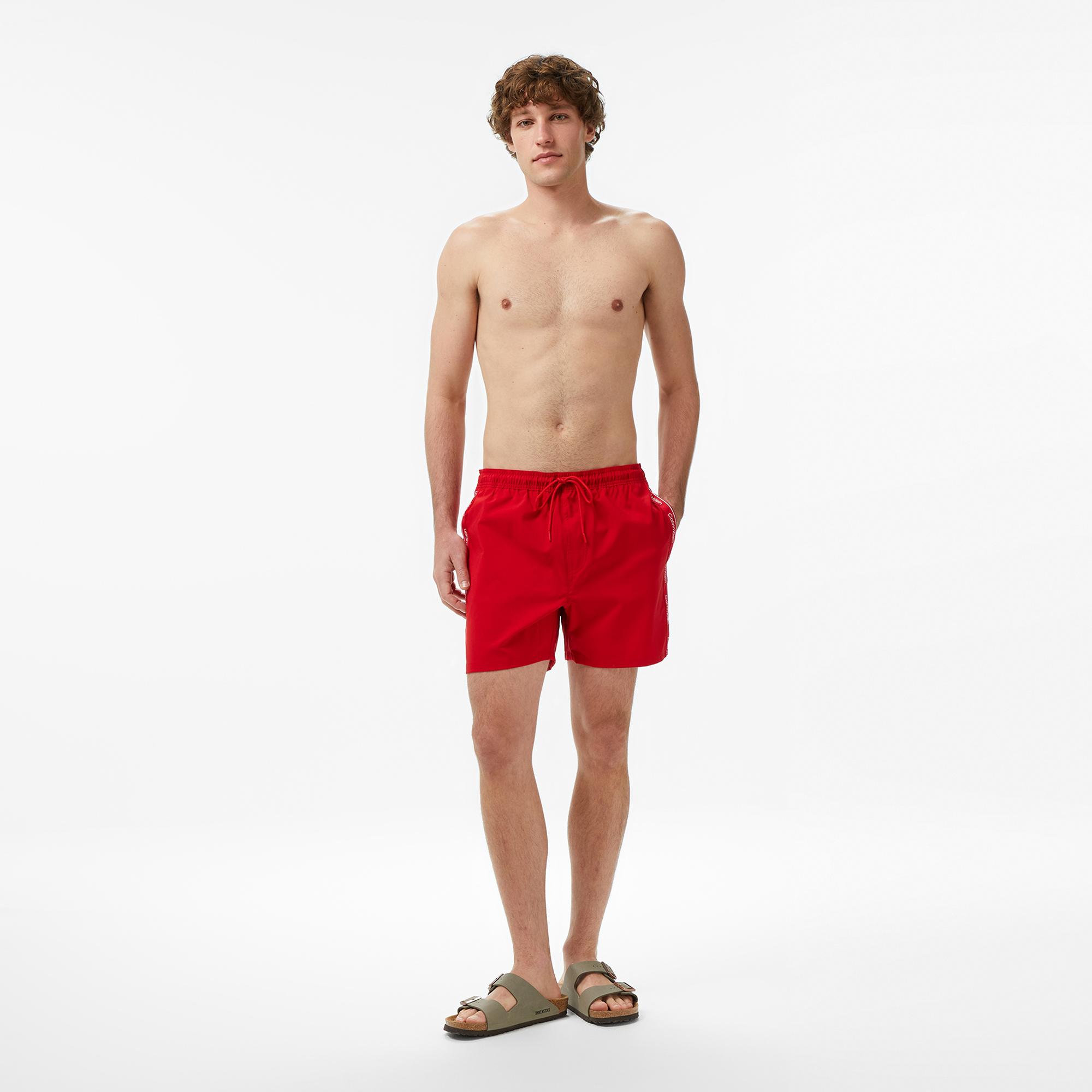Calvin Klein Short Drawstring Erkek Kırmızı Deniz Şortu