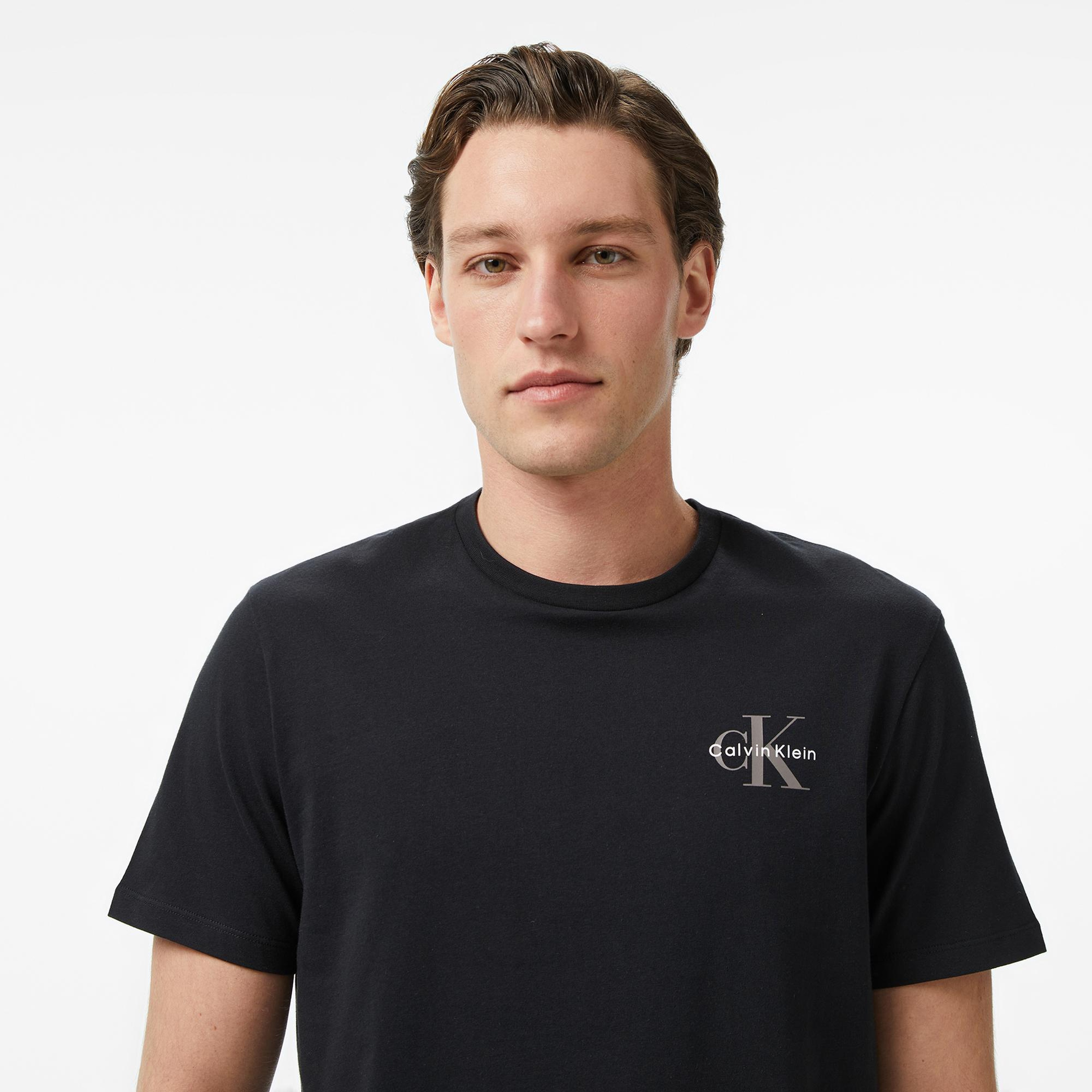 Calvin Klein 30S Jersey Classic Micro Mono Erkek Siyah T-Shirt