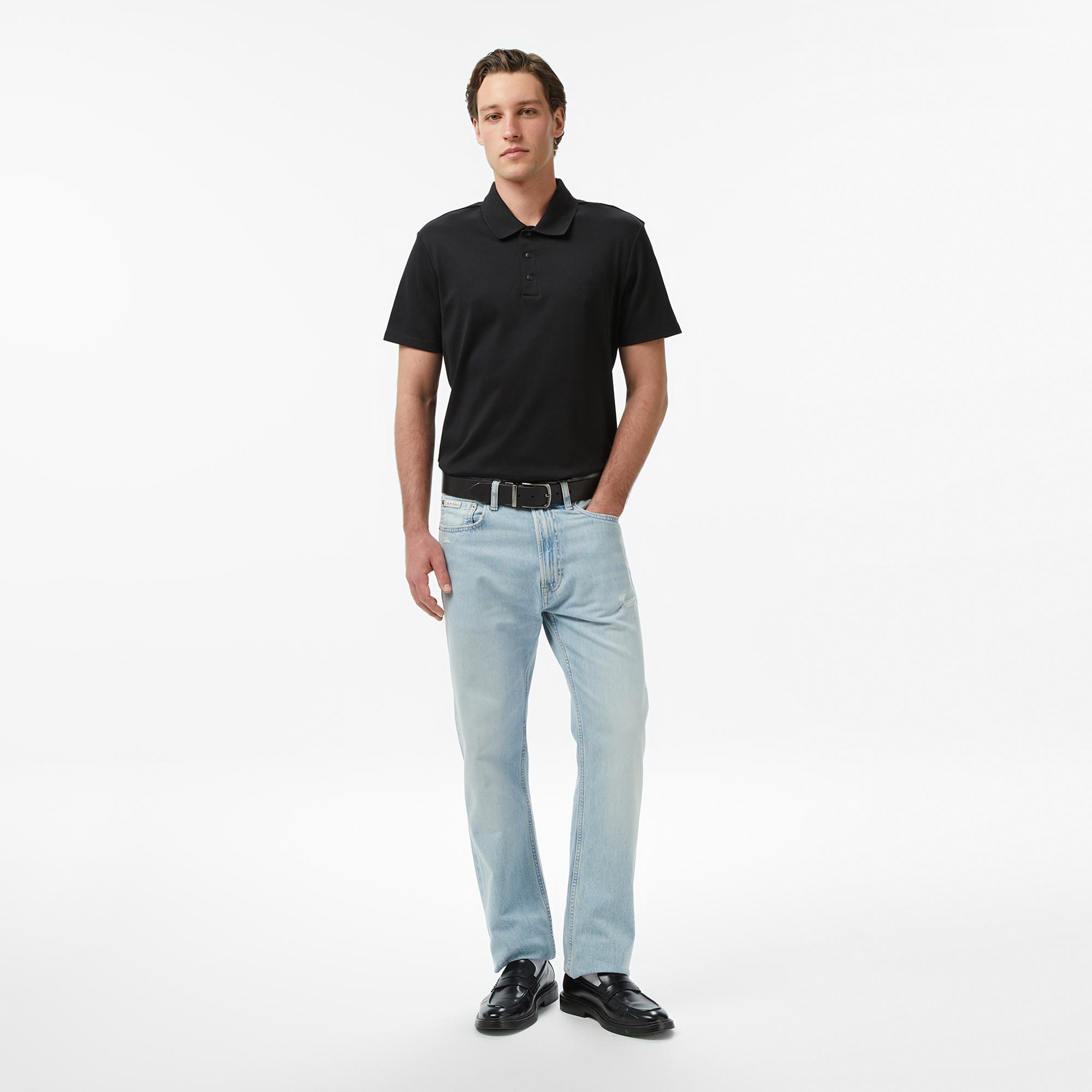 Calvin Klein Tech Interlock Erkek Siyah Polo