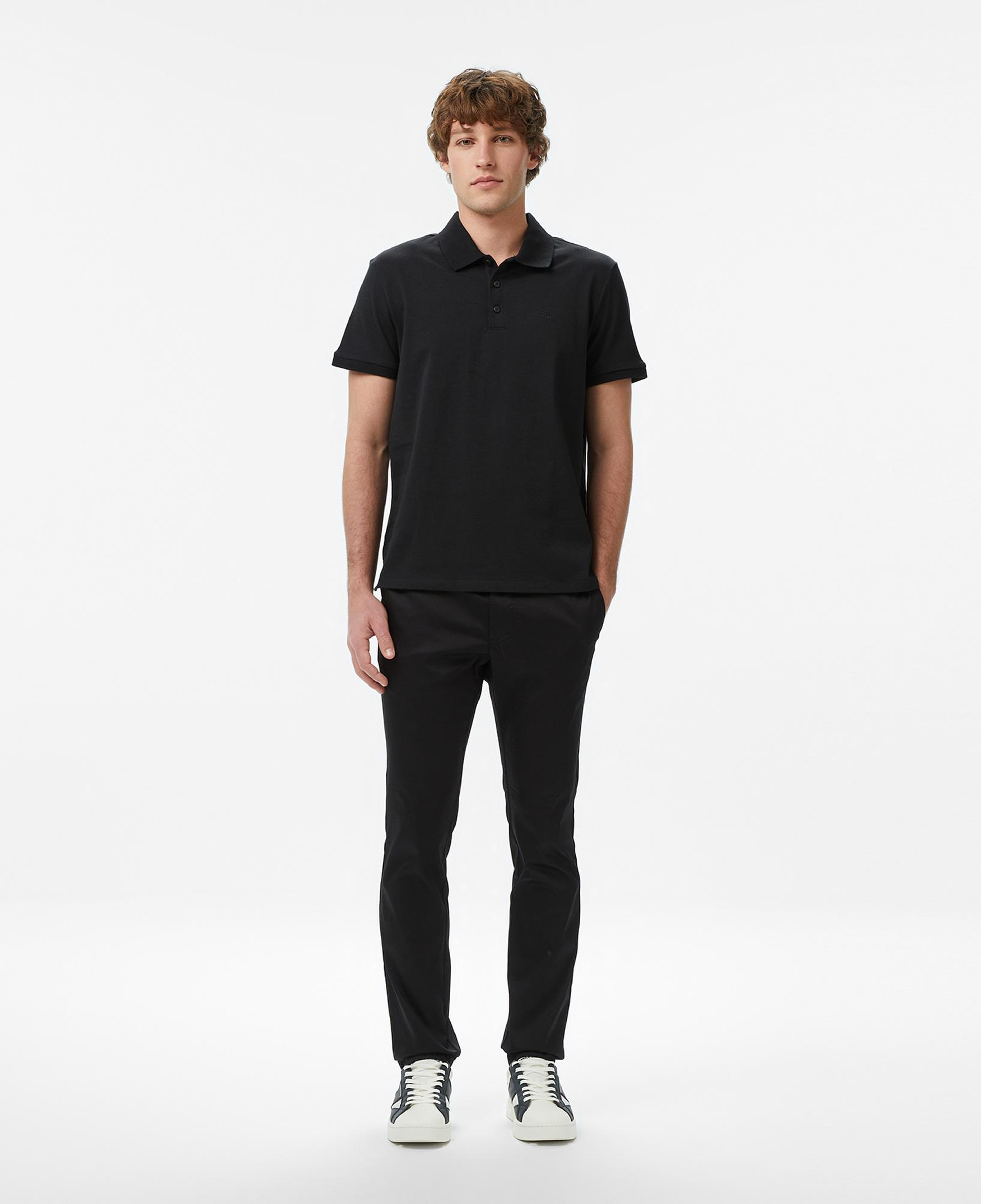 Calvin Klein Classic Monogram Erkek Siyah Polo