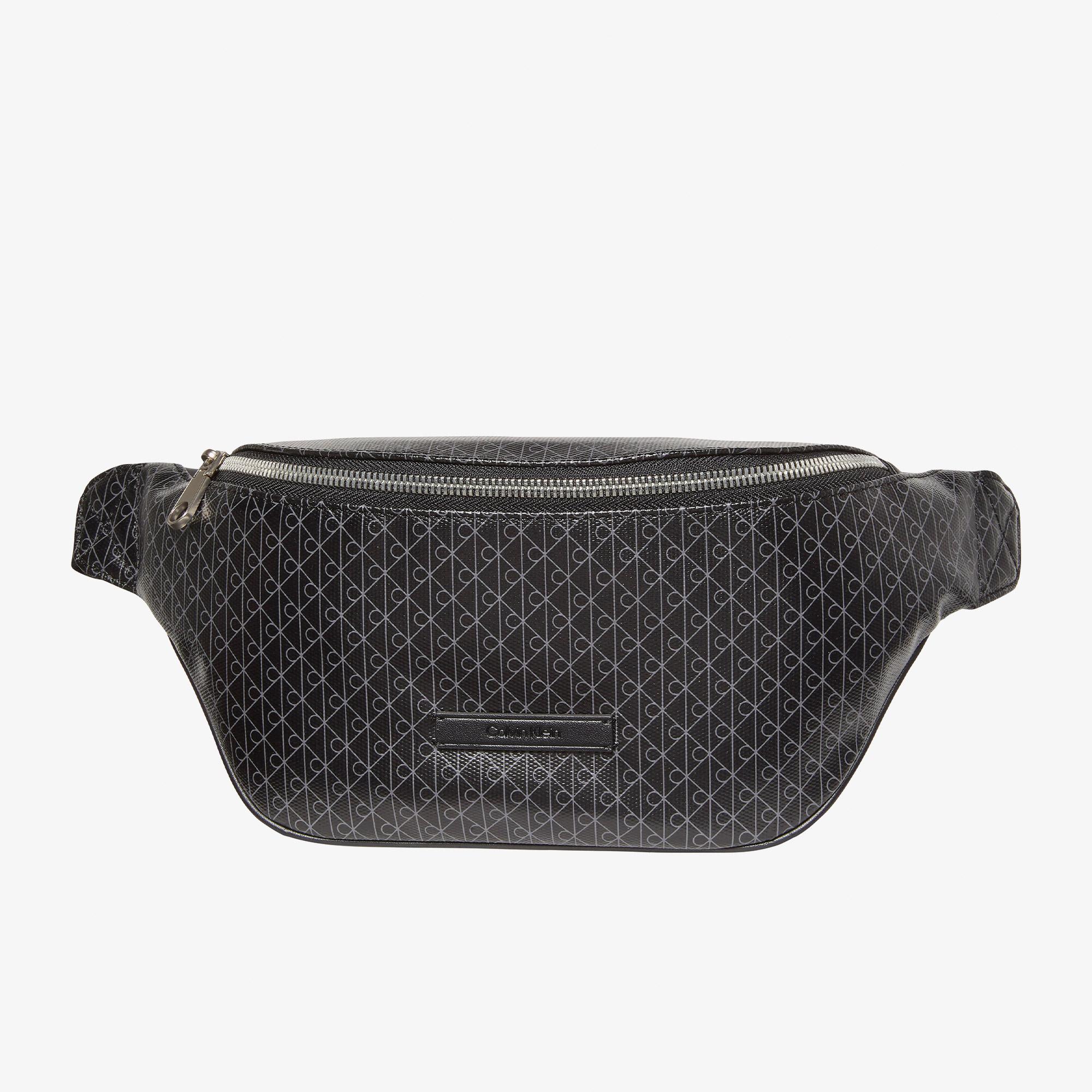 Calvin Klein Emblem Coated Waistbag Erkek Siyah Bel Çantası