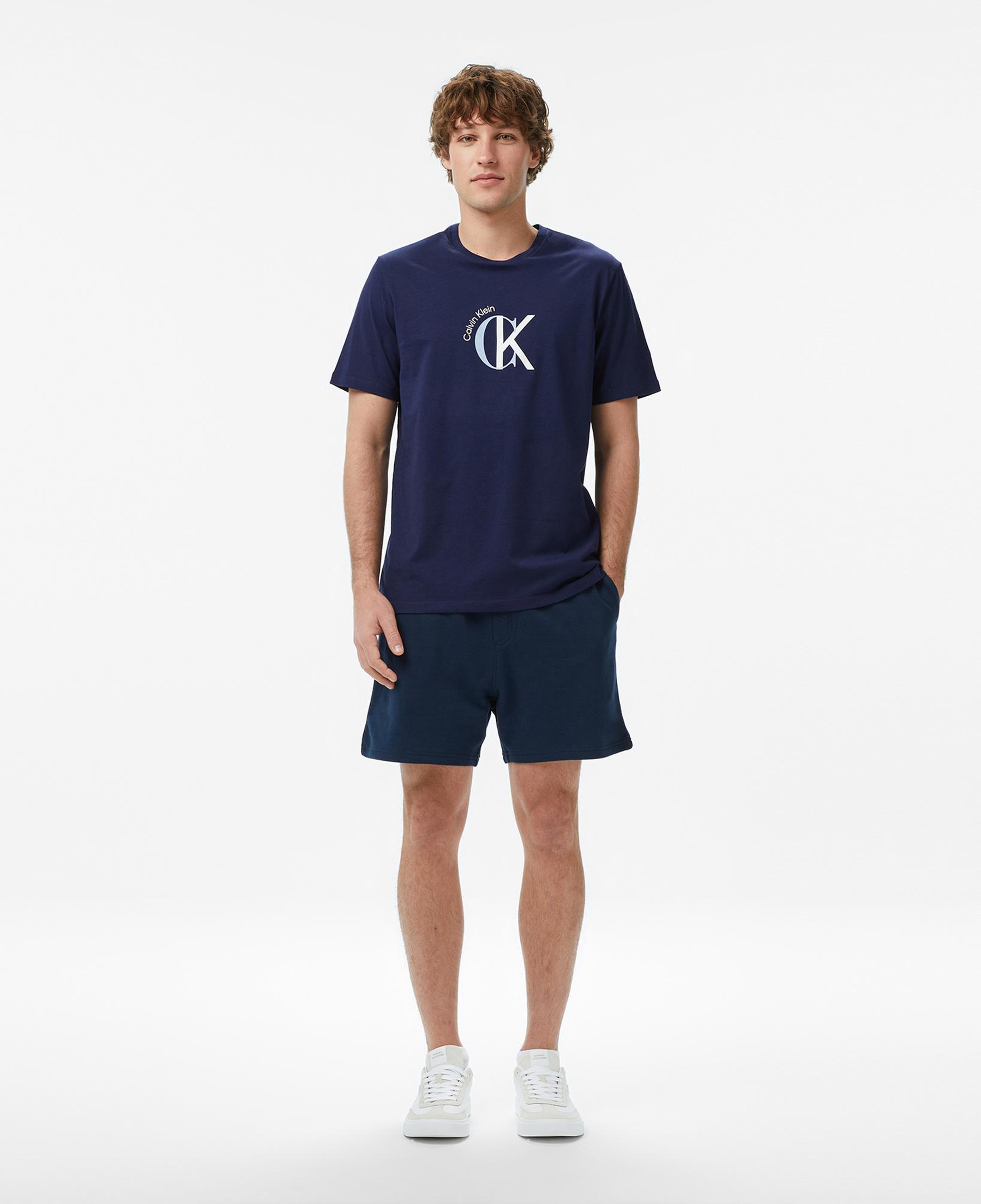 Calvin Klein 30S Graphic Erkek Mavi T-Shirt