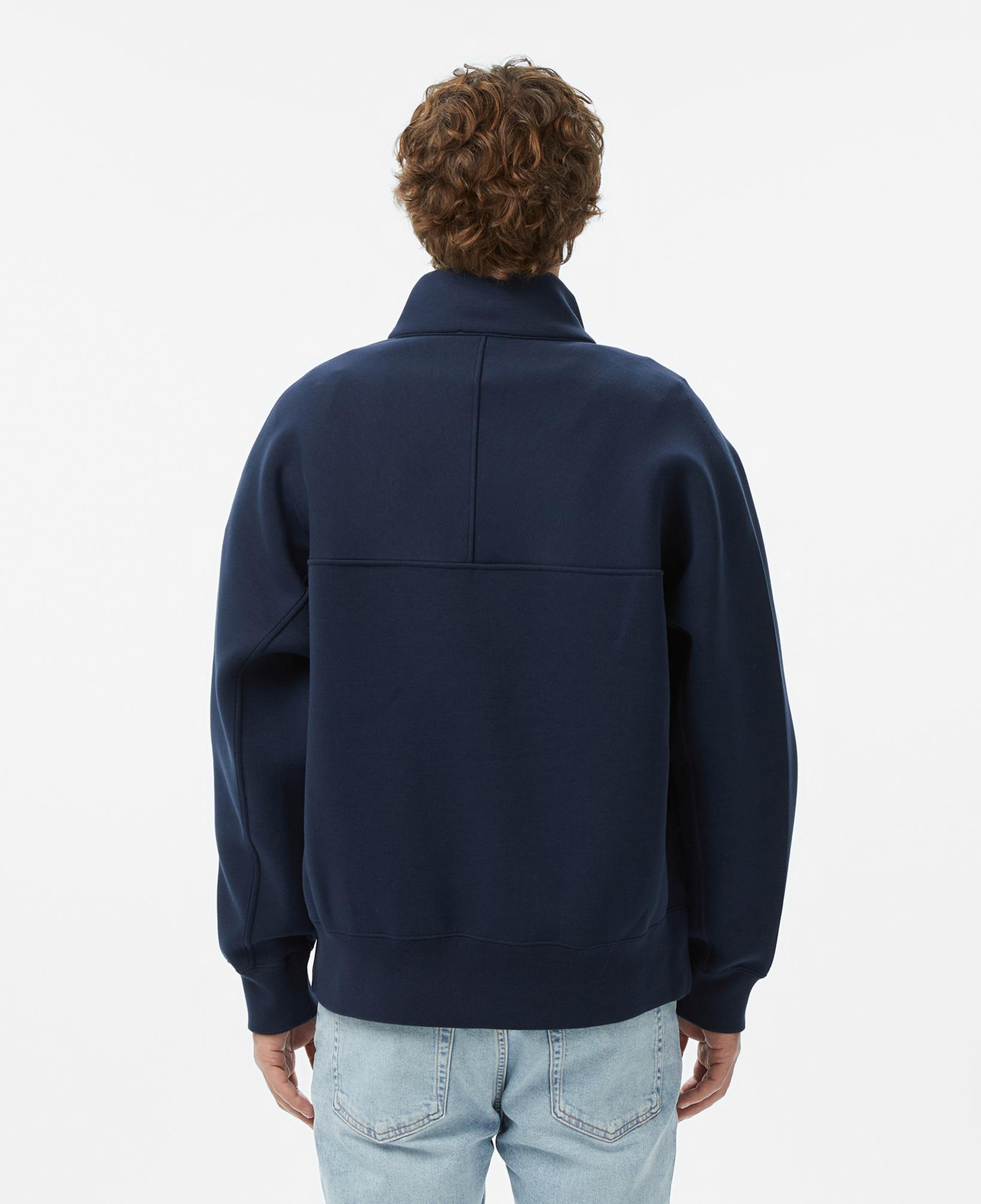 Calvin Klein Cotton Spacer Stripe Erkek Mavi Sweatshirt