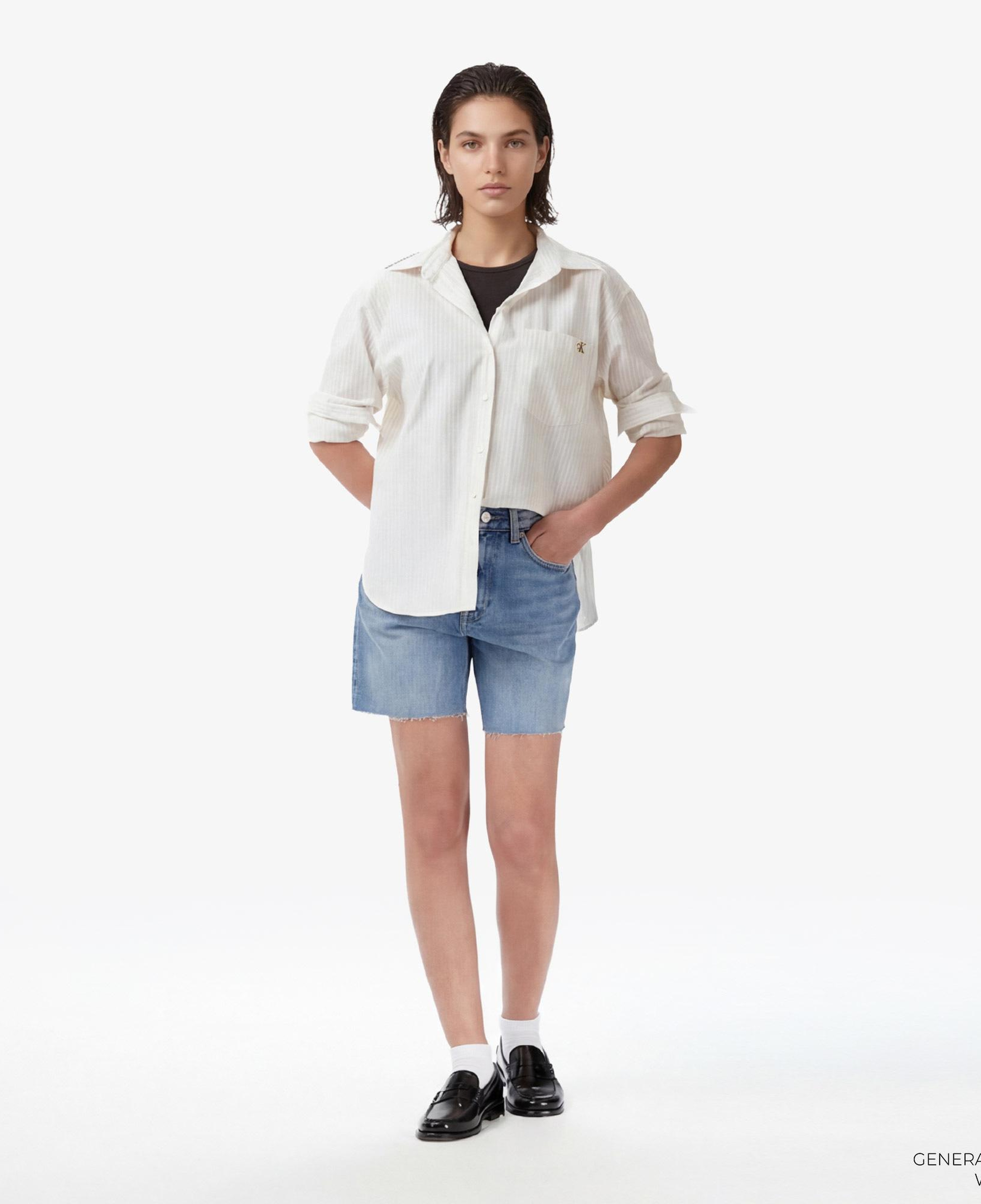 Calvin Klein Cotton Poplin Relaxed Kadın Beyaz Gömlek