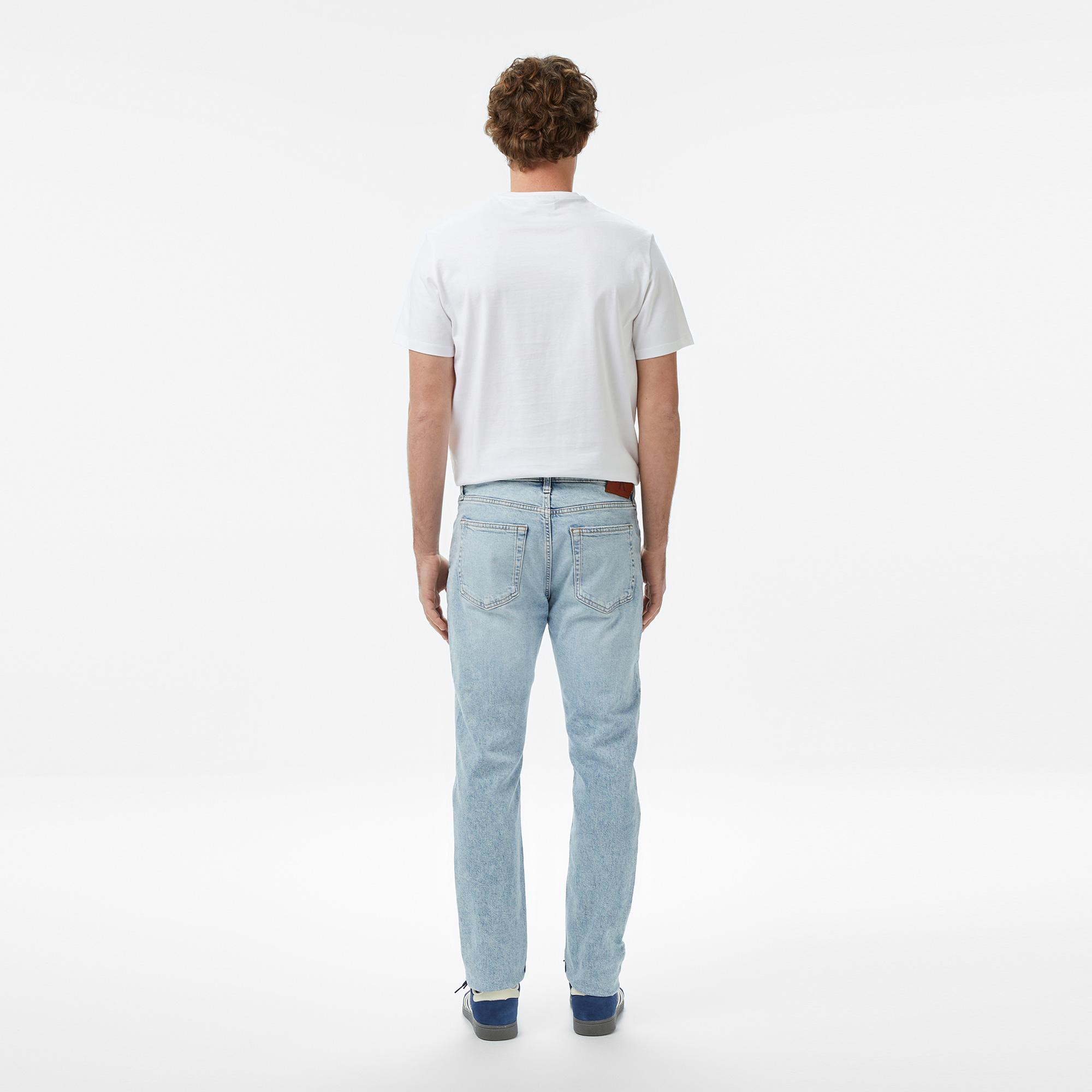Calvin Klein Slim Taper Marbled Beacon Erkek Mavi Jean