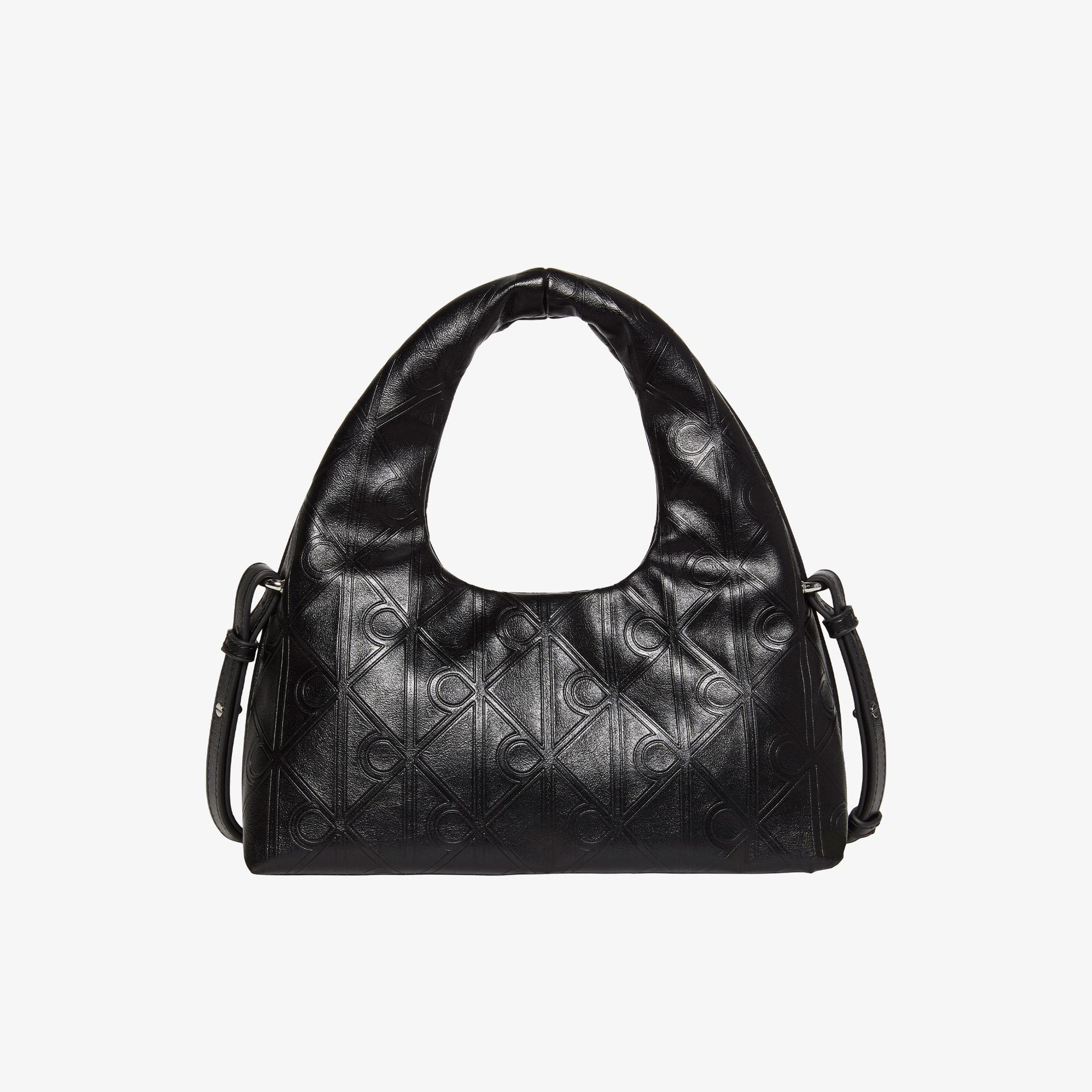 Calvin Klein Emblem Puffer With Strap Kadın Siyah Çapraz Çanta