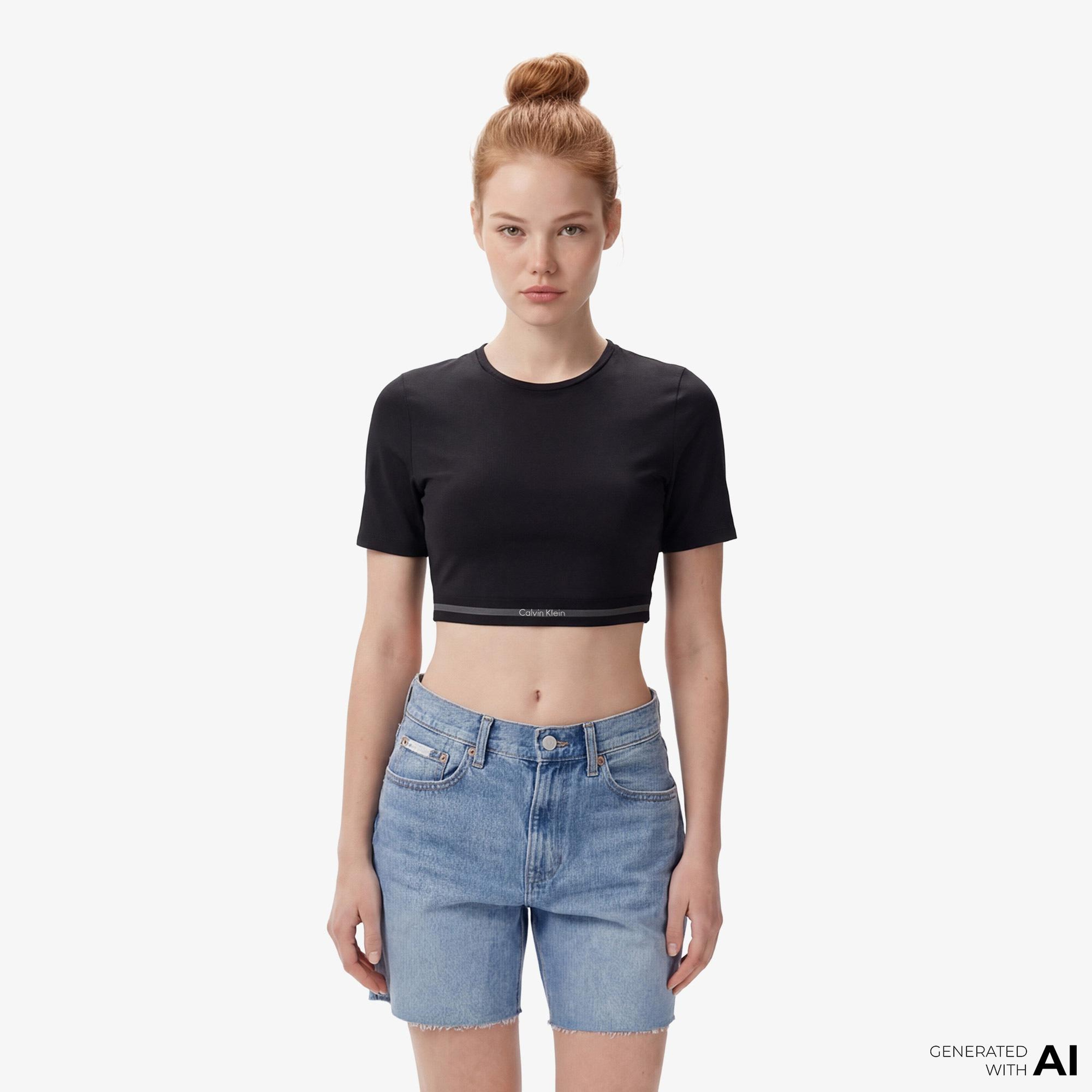 Calvin Klein Icon Sport Kadın Siyah T-Shirt