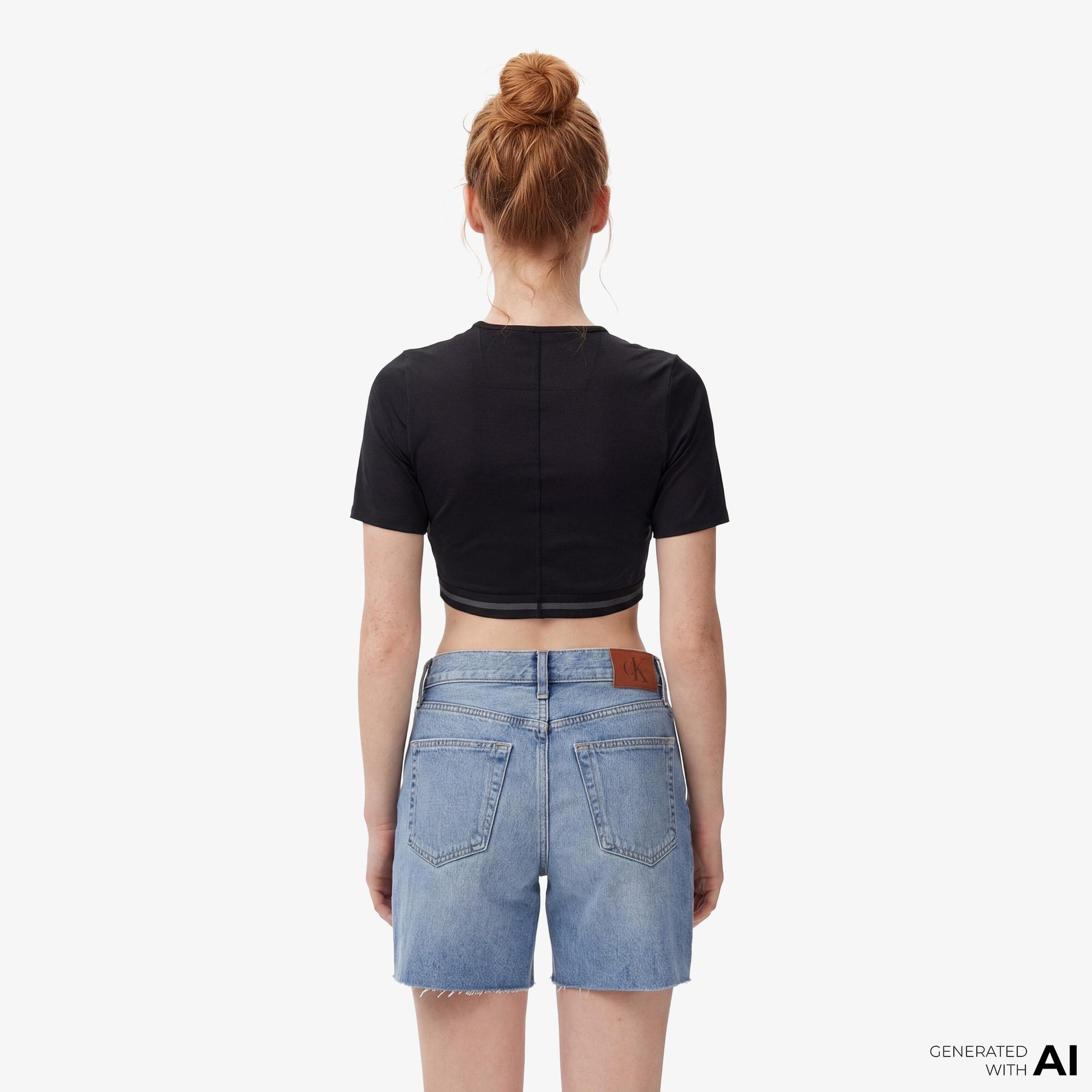 Calvin Klein Icon Sport Kadın Siyah T-Shirt