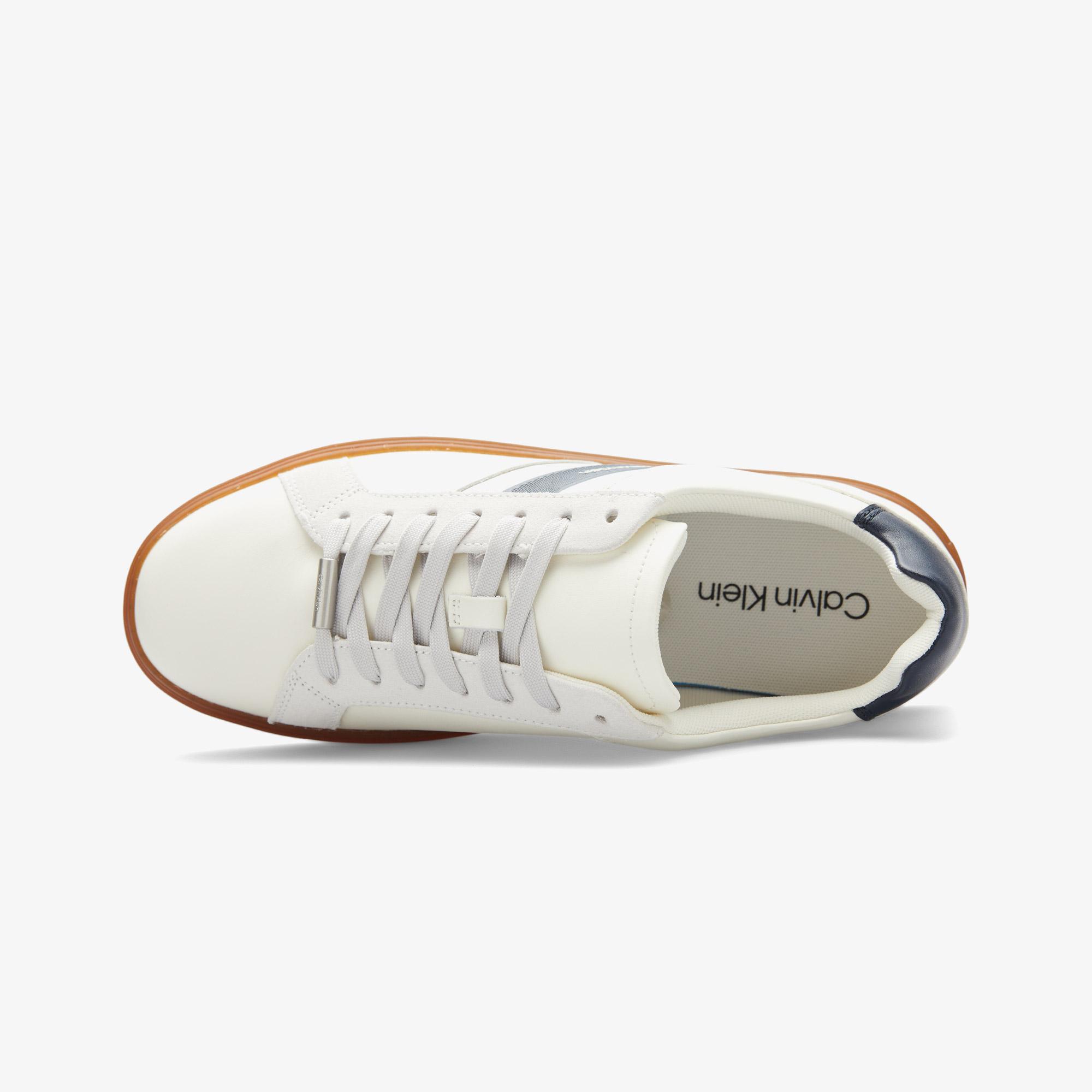 Calvin Klein Classic Cupsole Laceup Tape Erkek Bej Sneaker