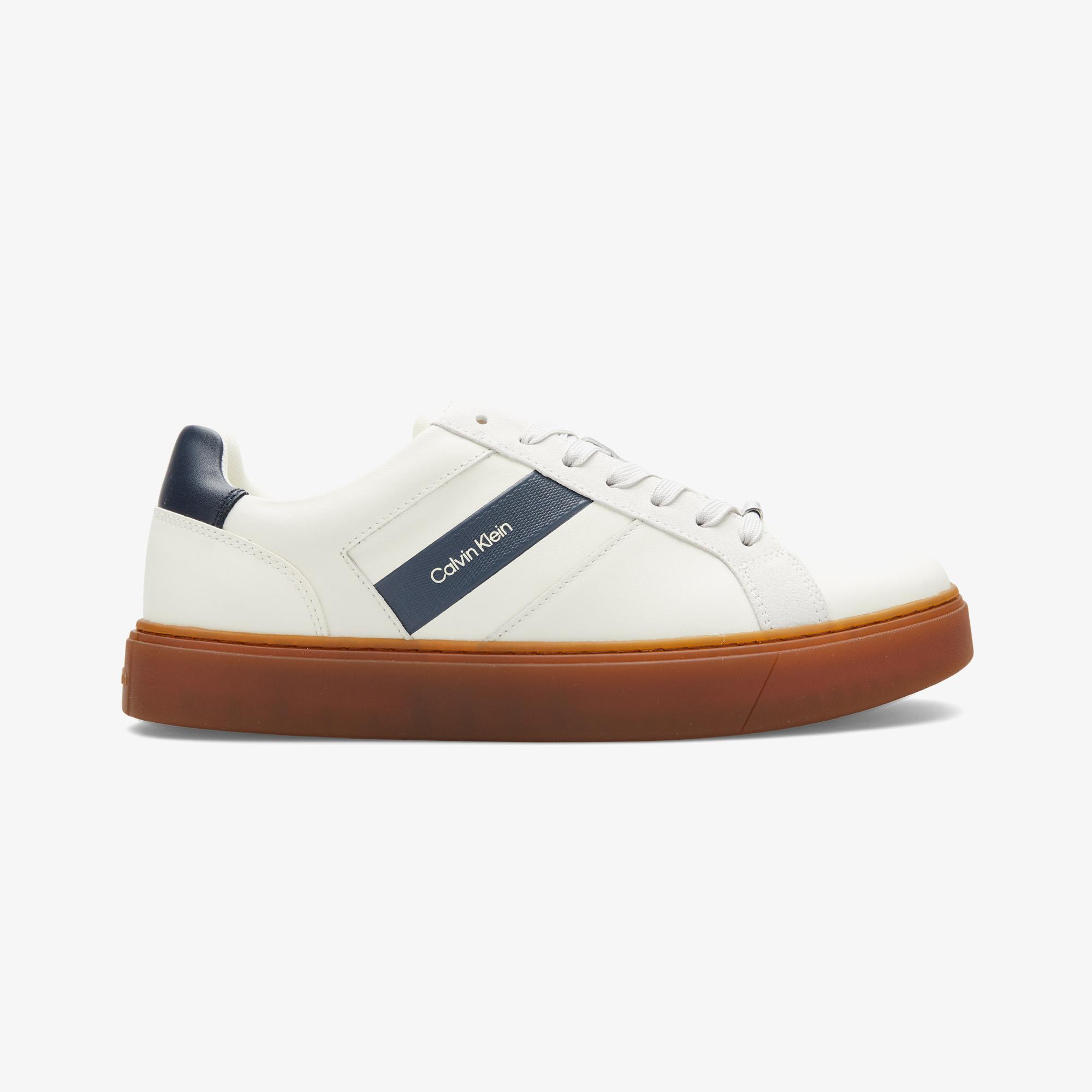 Calvin Klein Classic Cupsole Laceup Tape Erkek Bej Sneaker