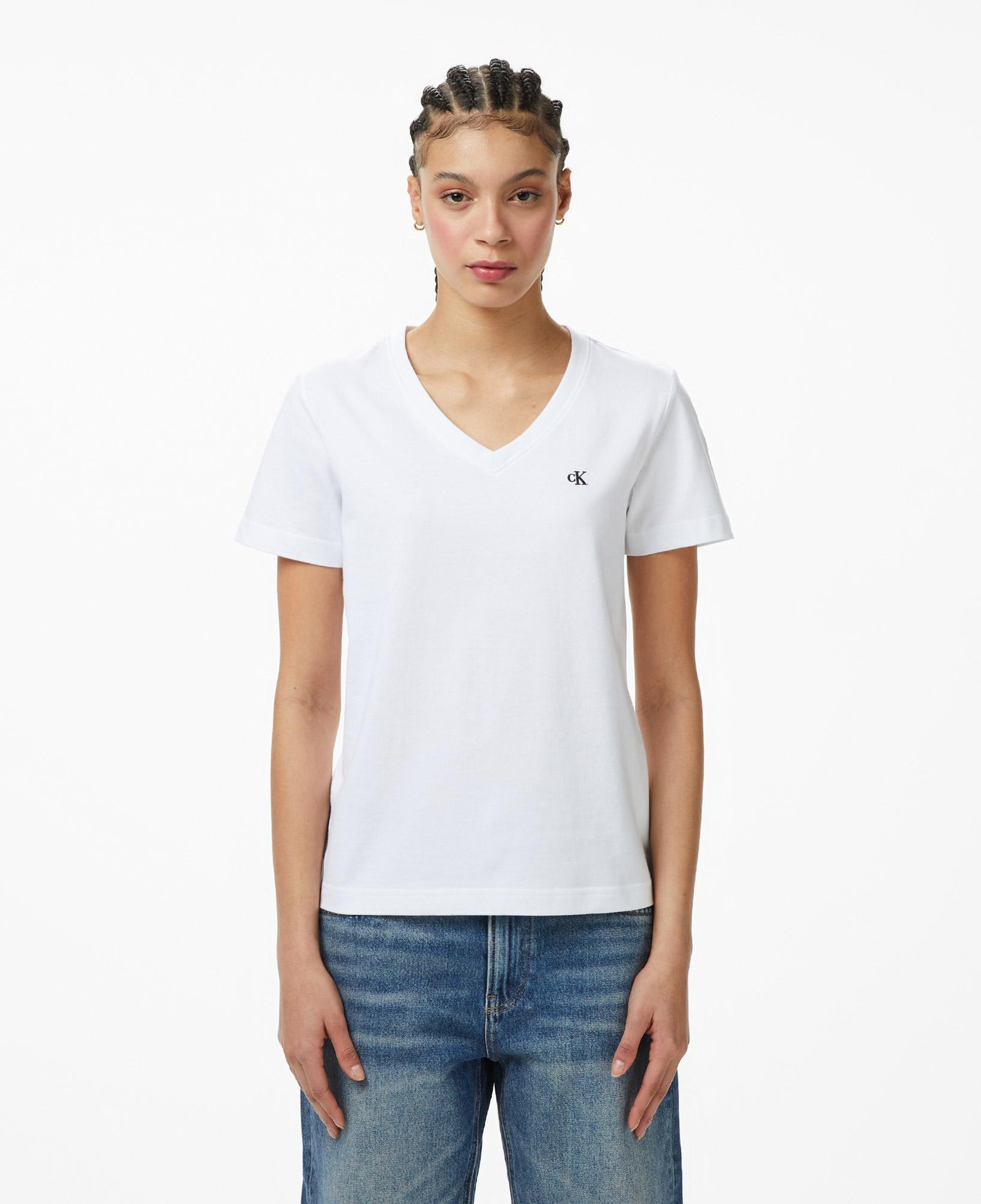 Calvin Klein Monogram Kadın Beyaz T-Shirt