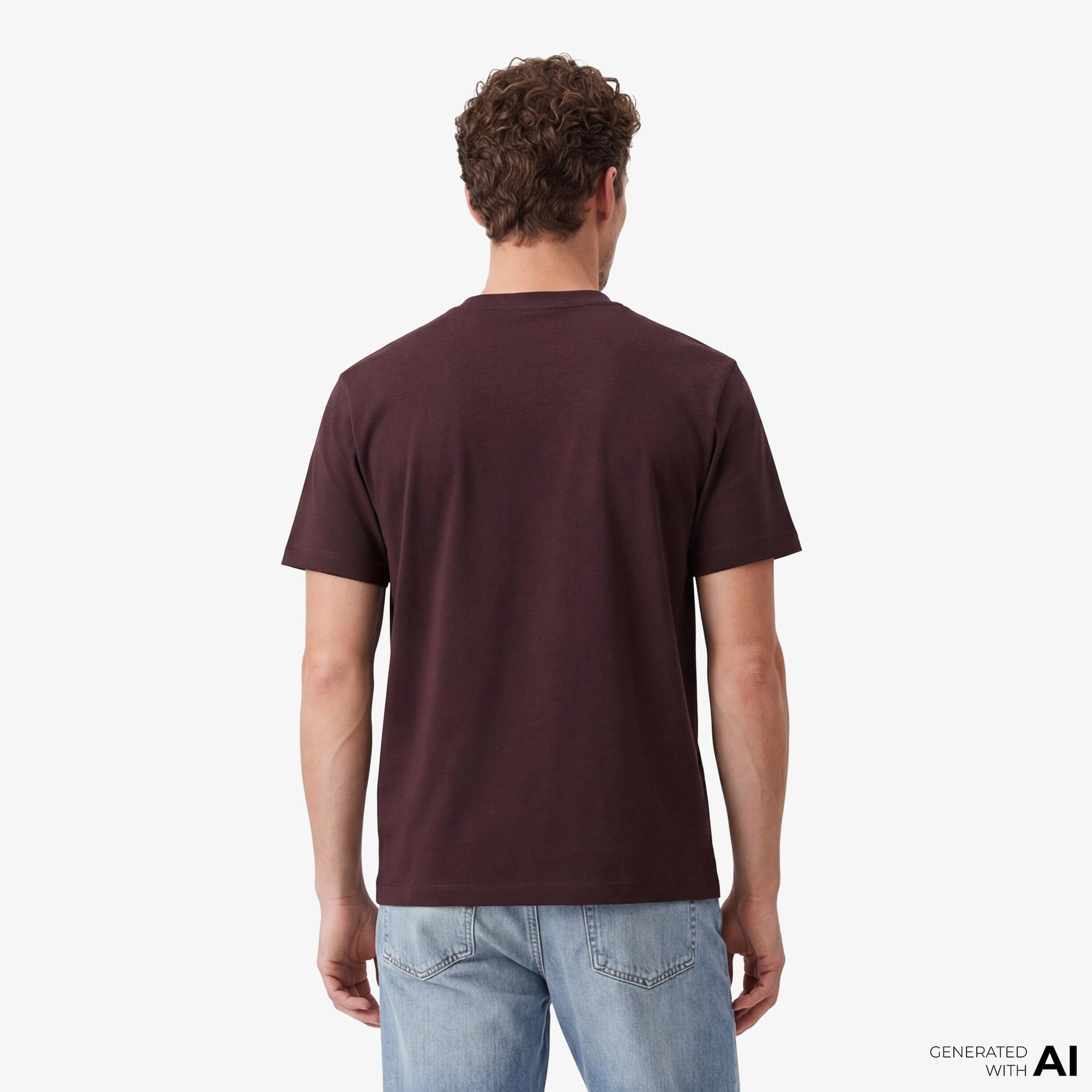 Calvin Klein Easy Monogram  Erkek Kahverengi T-Shirt