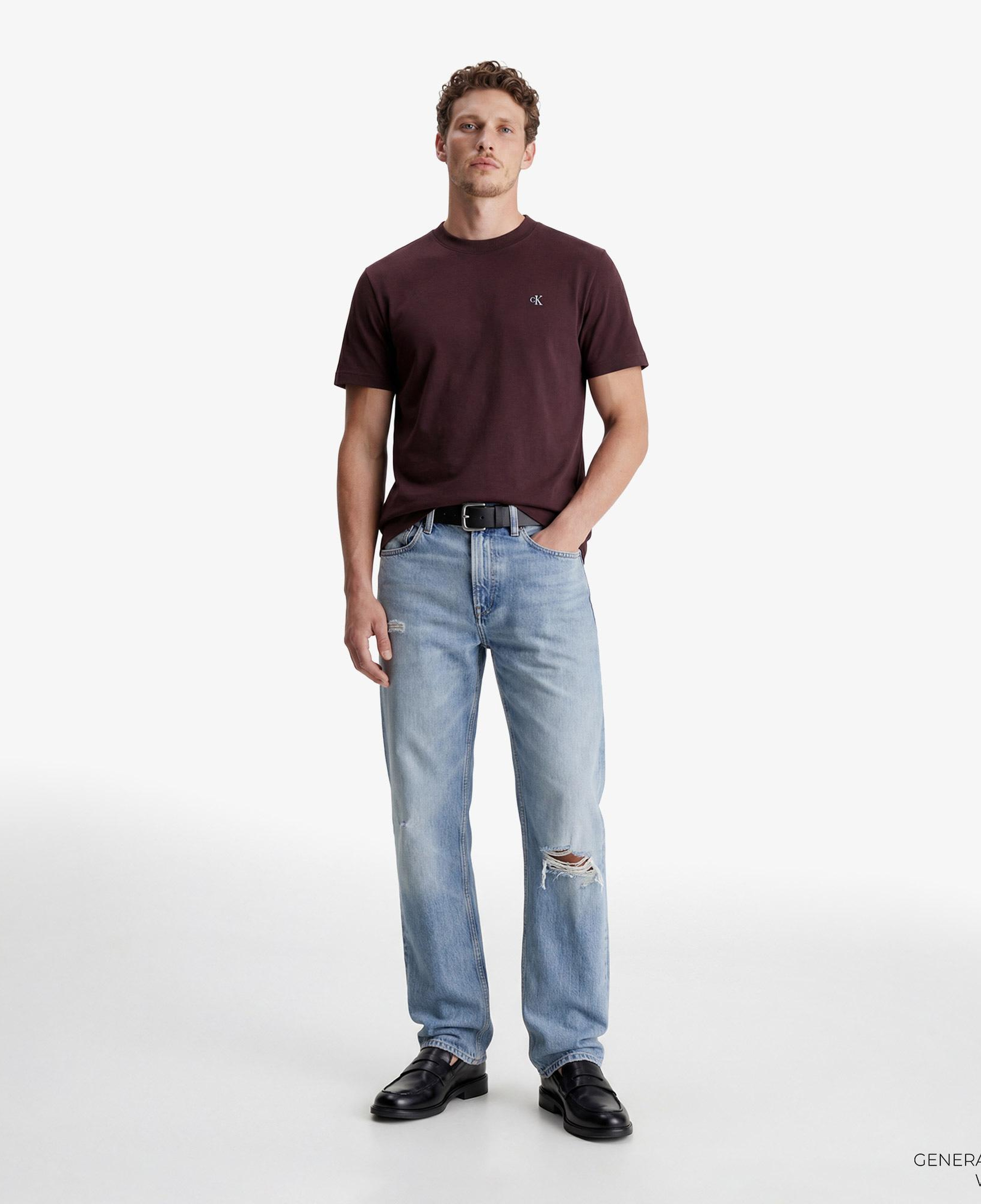 Calvin Klein Easy Monogram Erkek Kahverengi T-Shirt