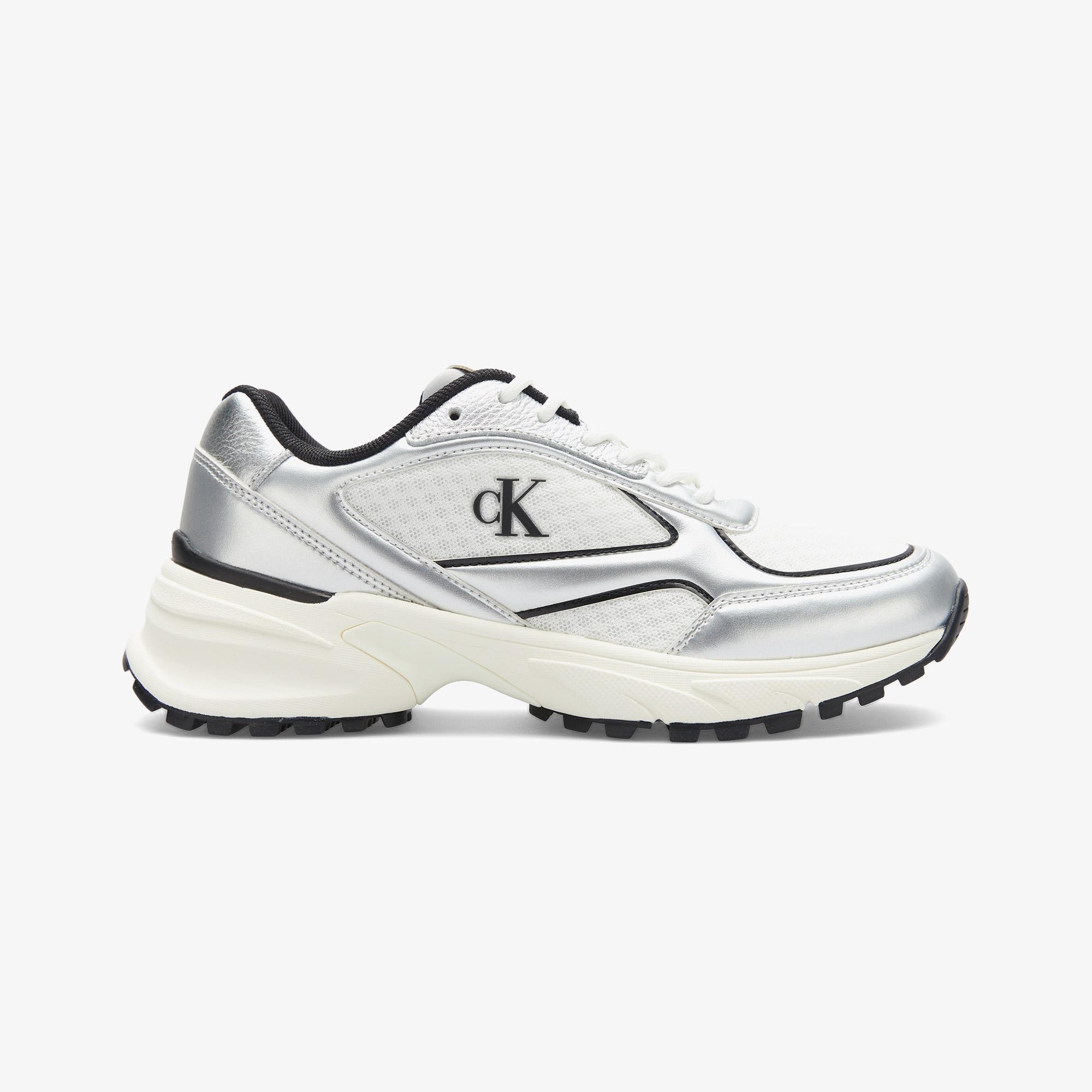 Calvin Klein Hike Runner Lace Up Mesh Kadın Gri Sneaker