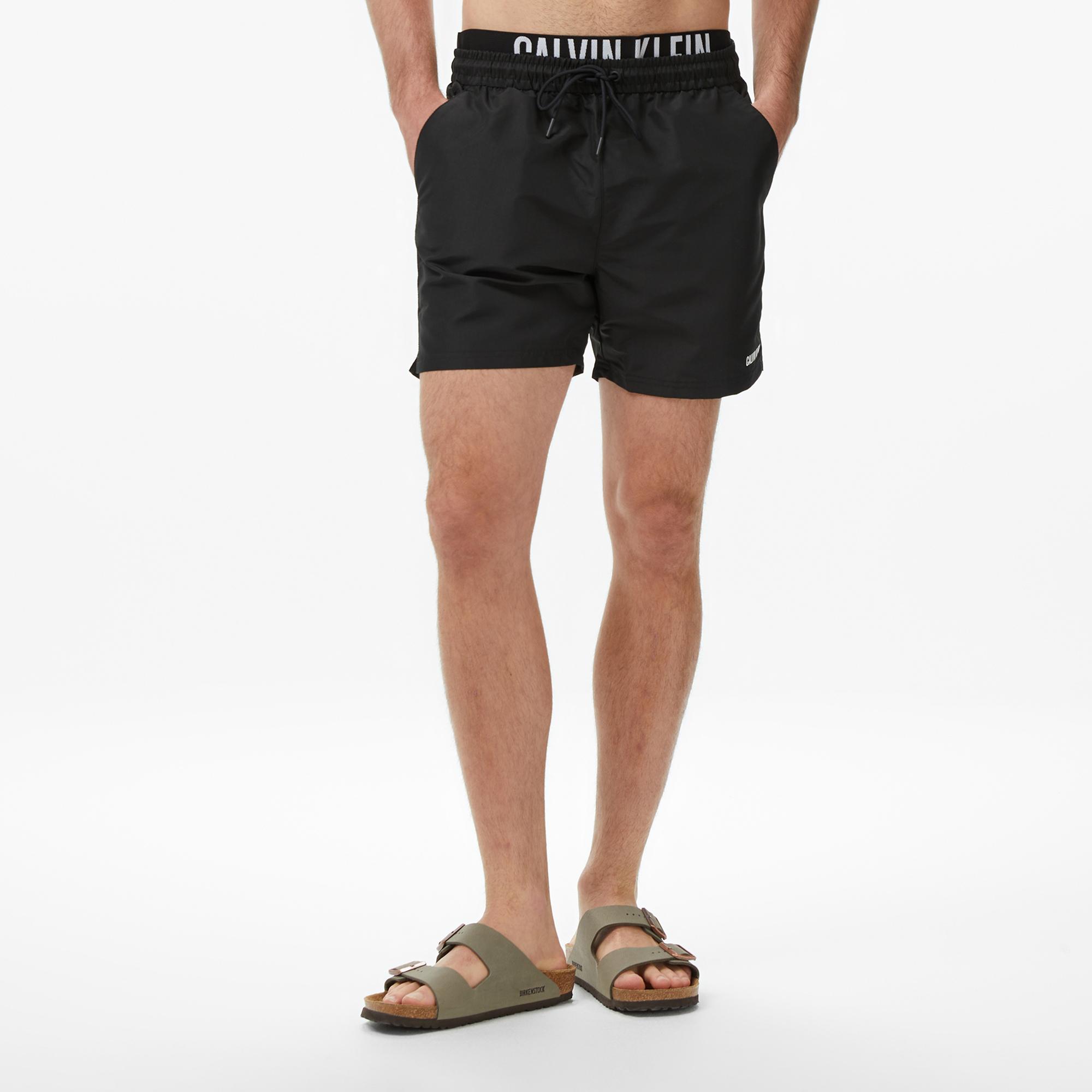 Calvin Klein Medium Drawstring Erkek Siyah Deniz Şortu