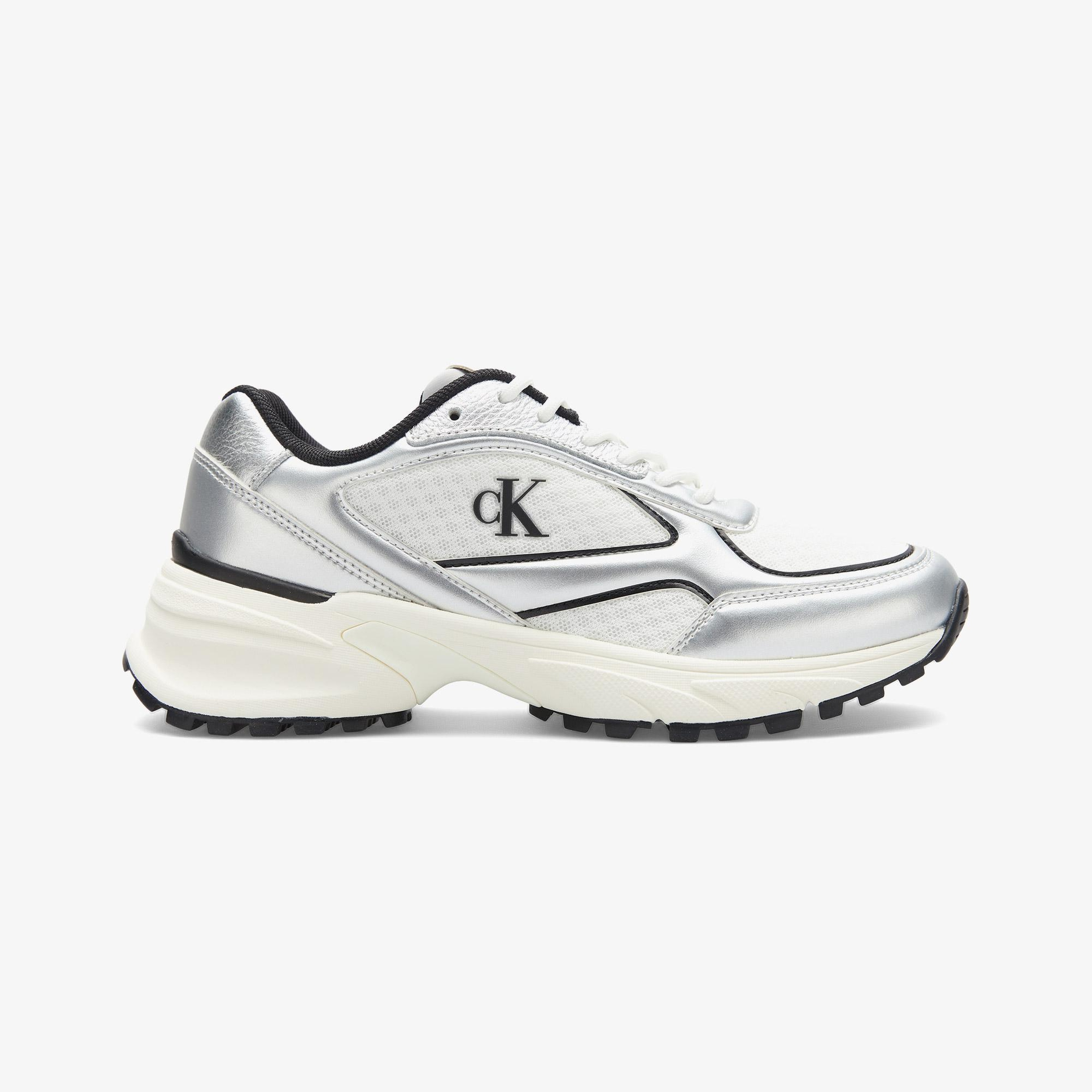 Calvin Klein Hike Runner Lace Up Mesh Kadın Gri Sneaker