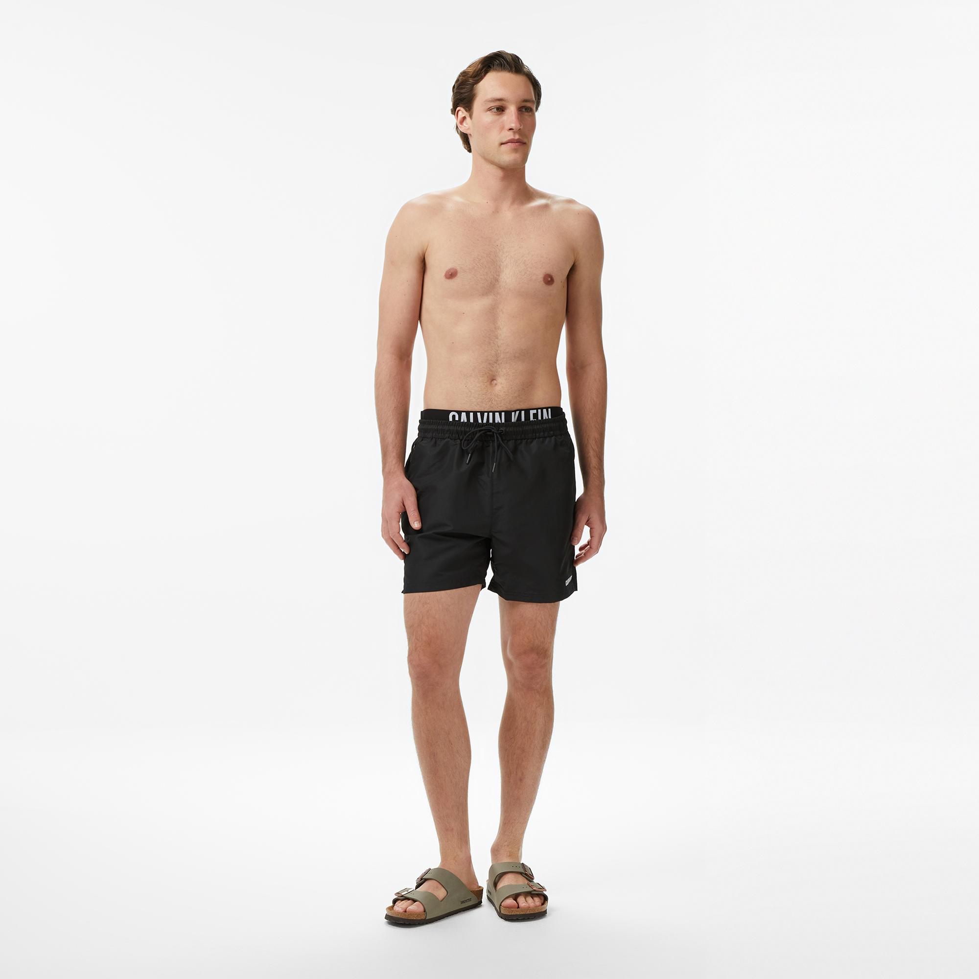 Calvin Klein Medium Drawstring Erkek Siyah Deniz Şortu