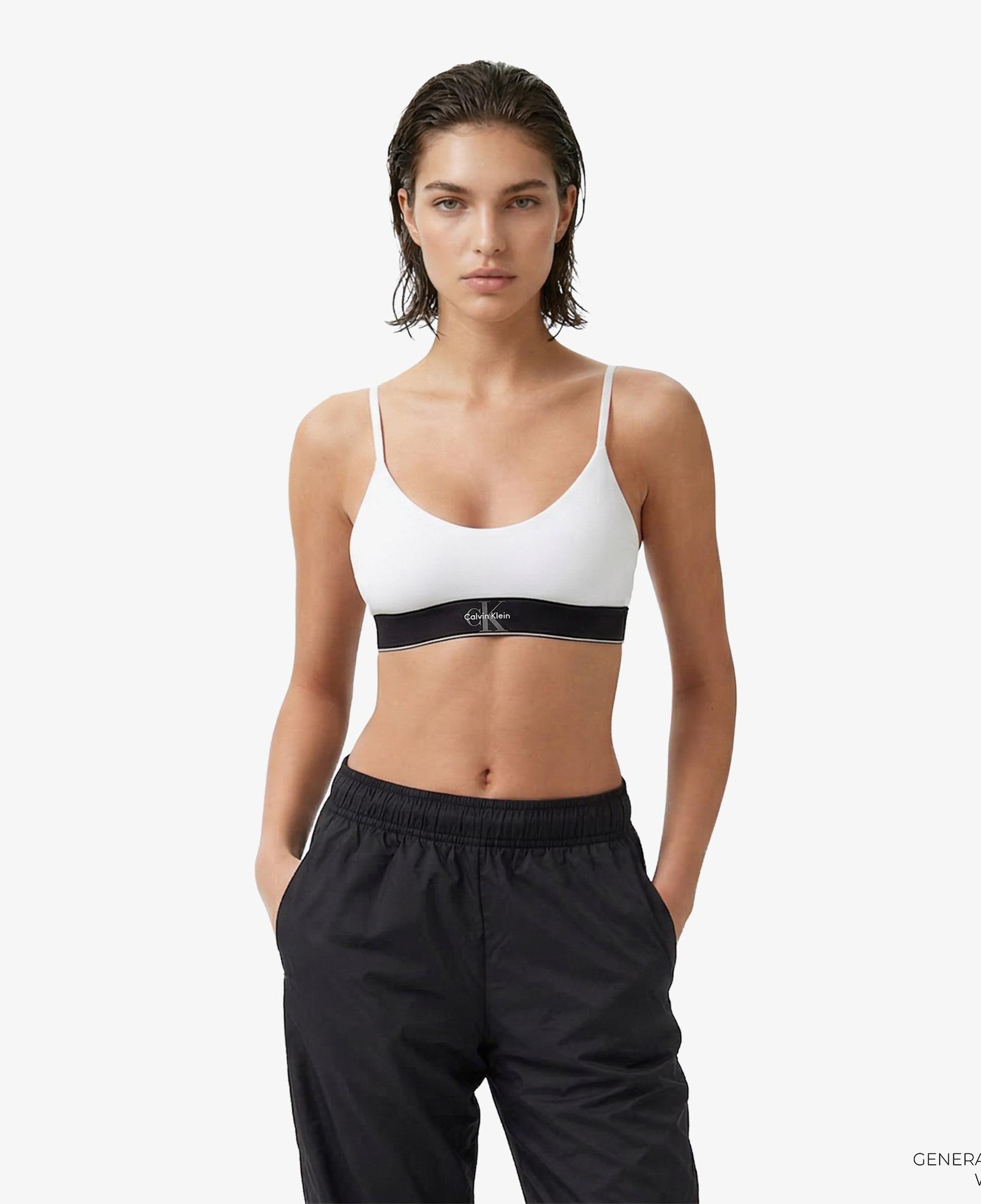 Calvin Klein Unlined Kadın Beyaz Spor Sütyeni