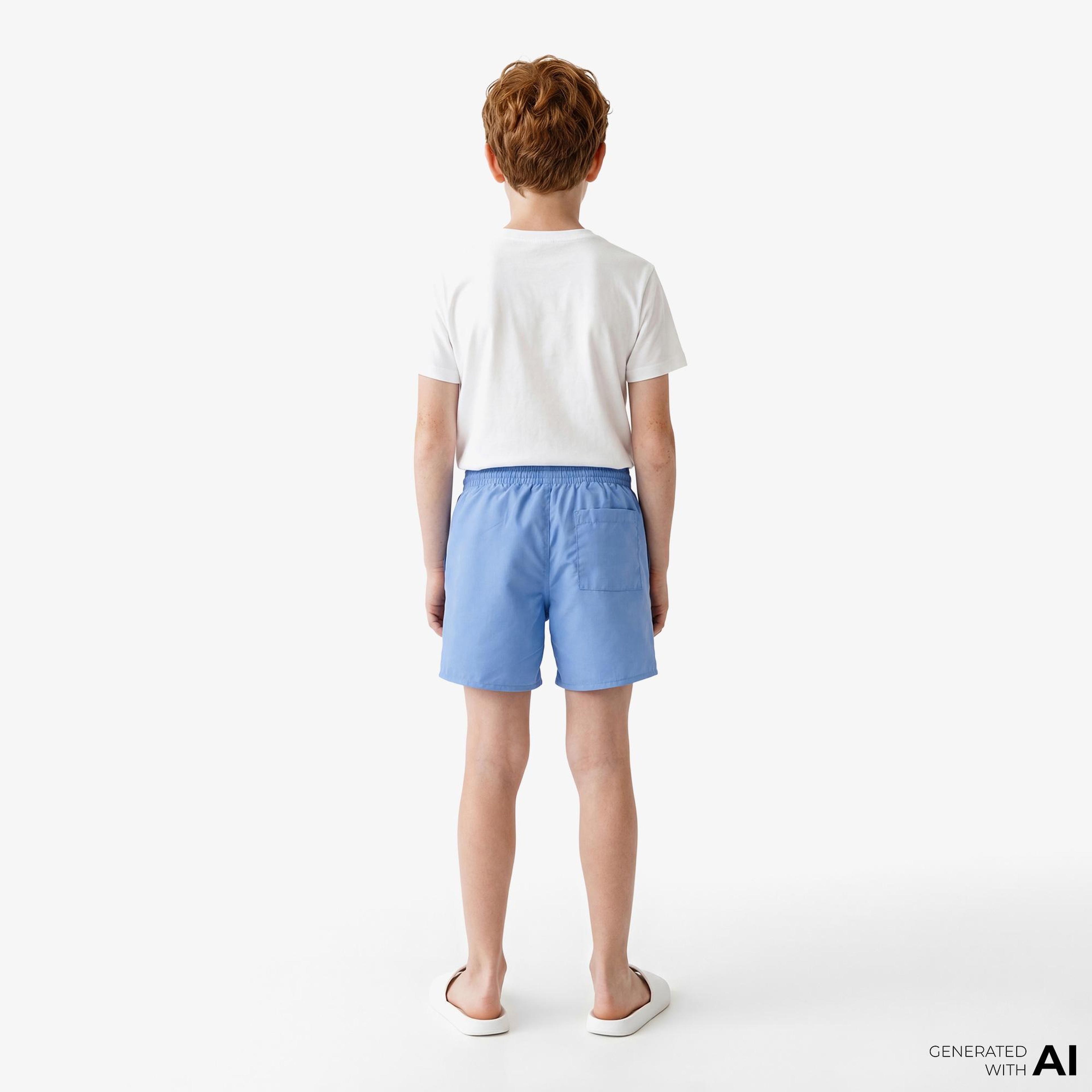 Calvin Klein Medium Drawstring Çocuk Mavi Deniz Şortu