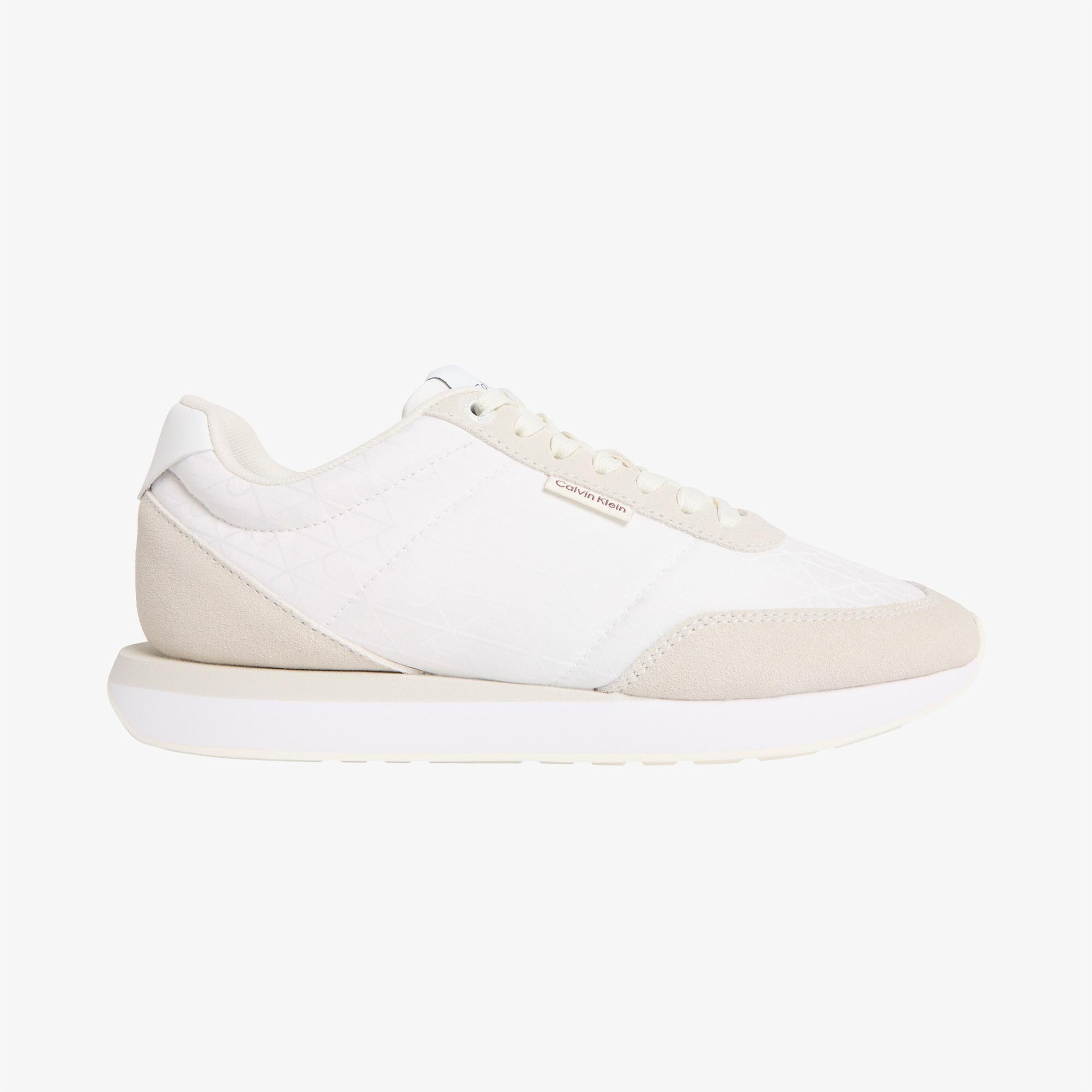 Calvin Klein Retro Runner Lace Up Kadın Beyaz Sneaker