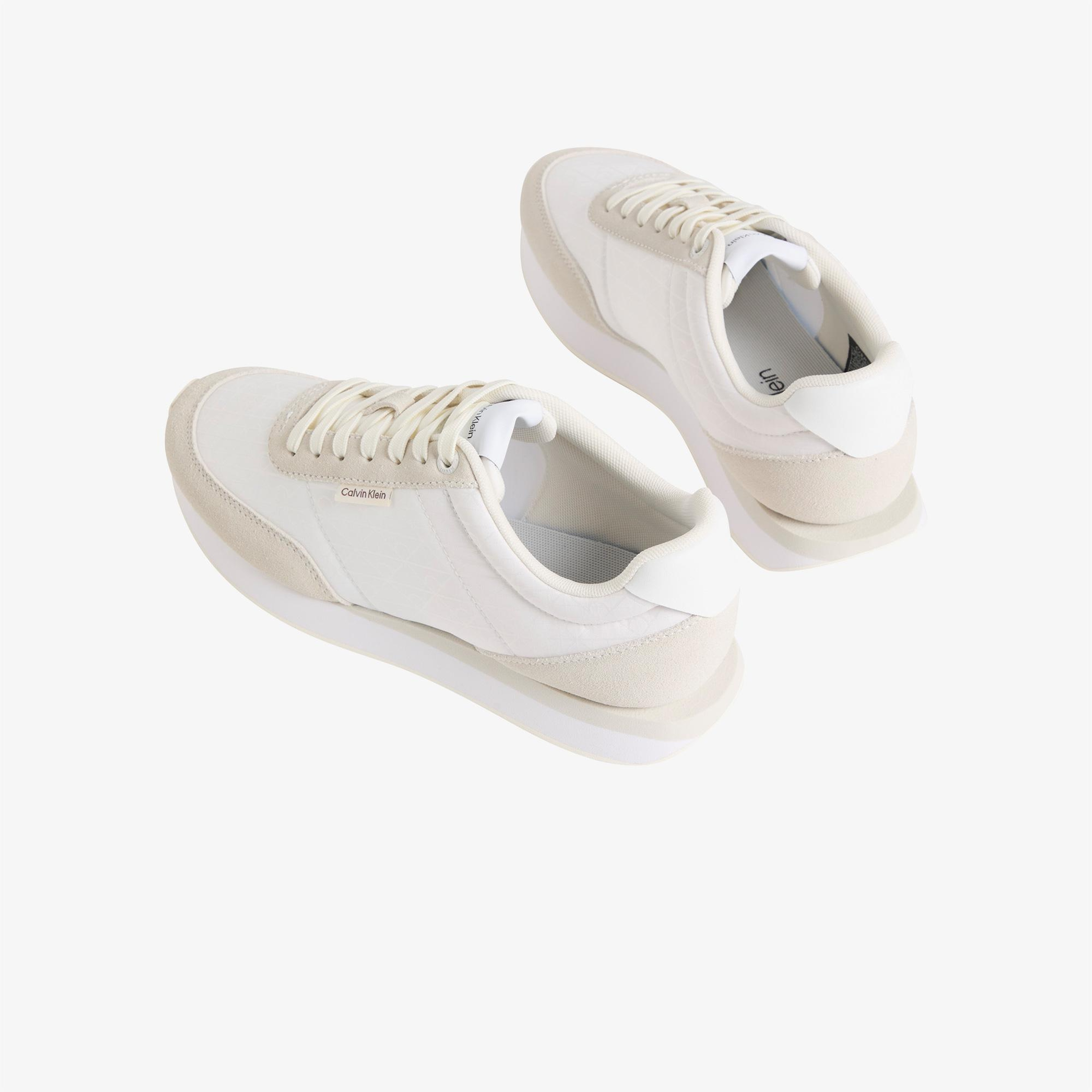 Calvin Klein Retro Runner Lace Up Kadın Beyaz Sneaker