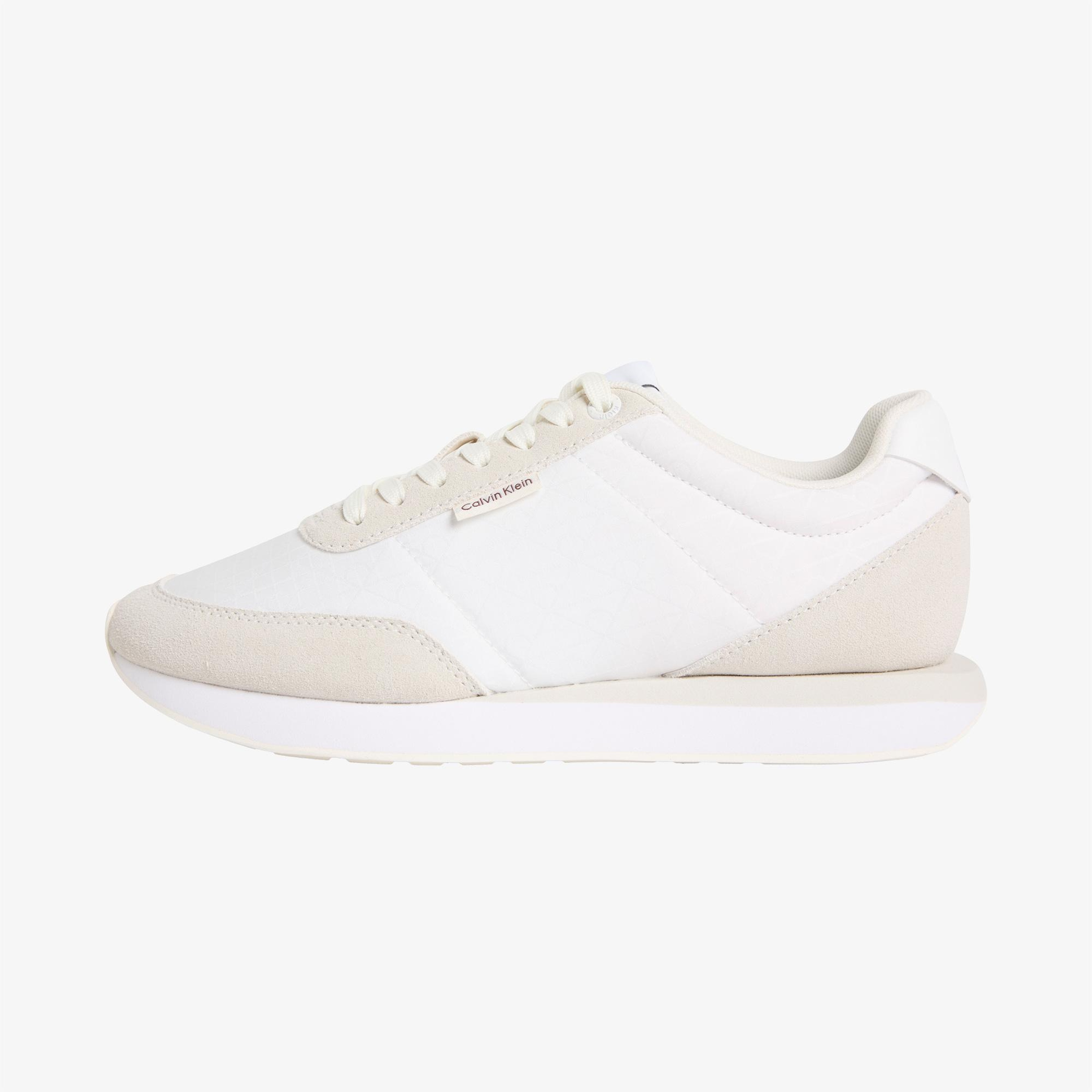Calvin Klein Retro Runner Lace Up Kadın Beyaz Sneaker