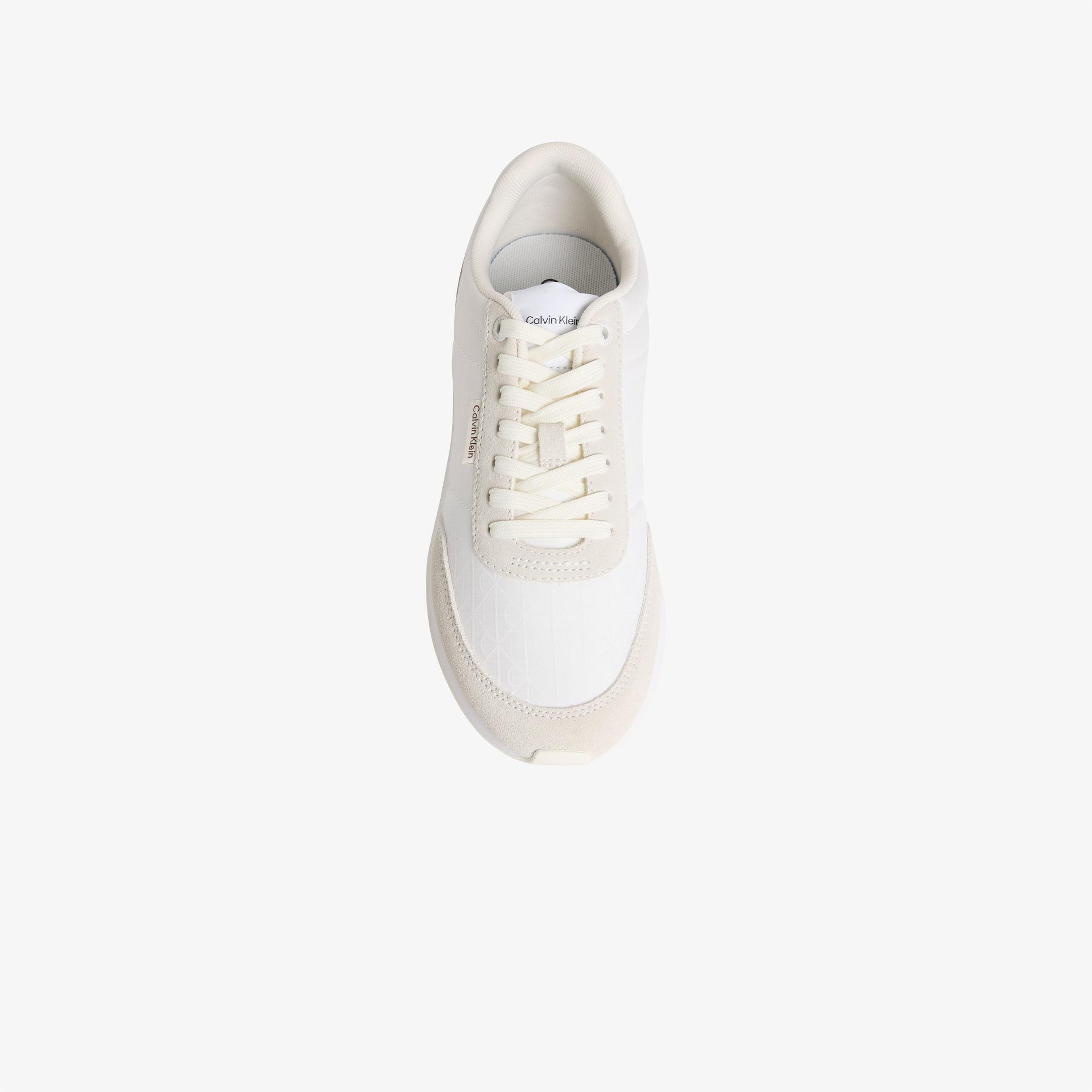 Calvin Klein Retro Runner Lace Up Kadın Beyaz Sneaker