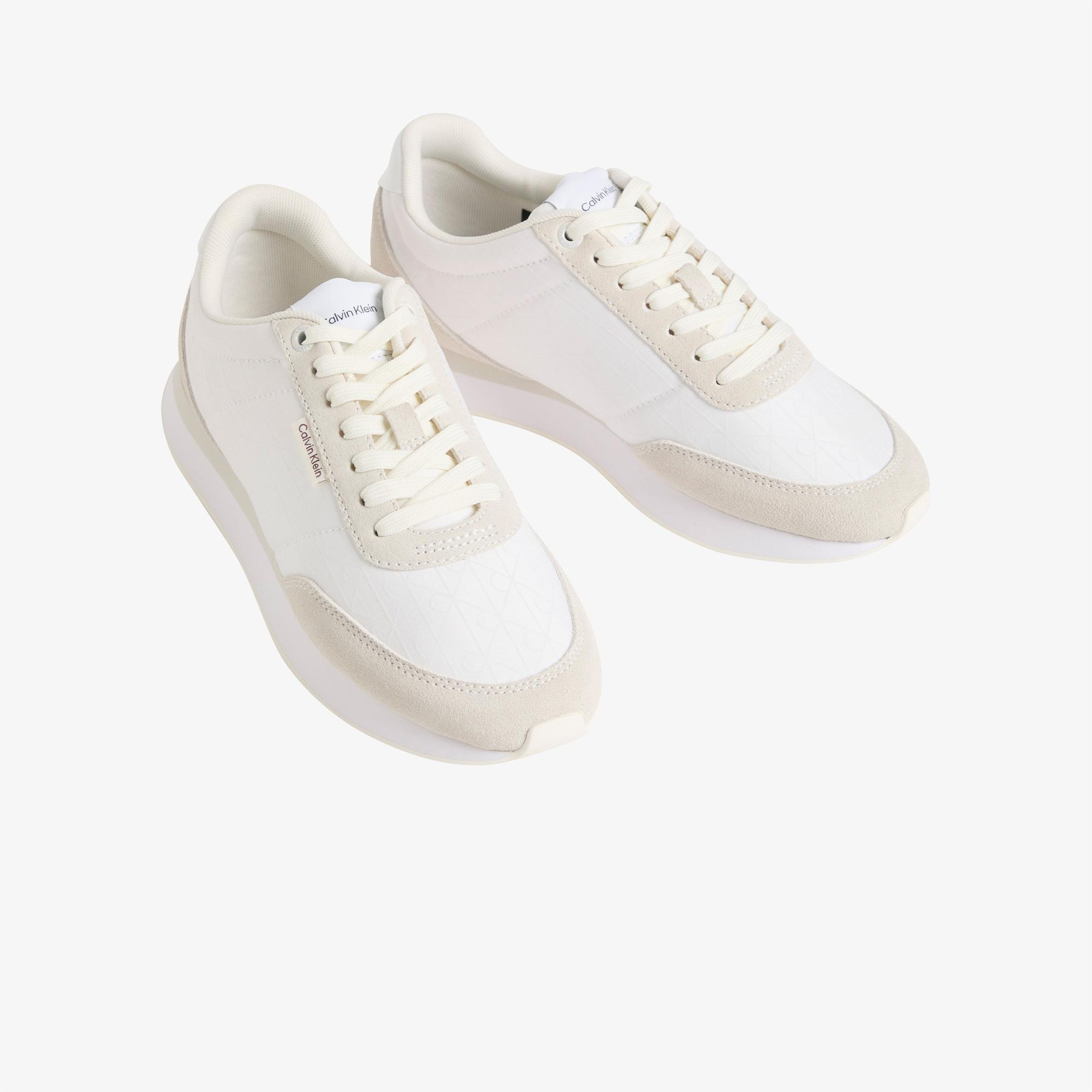 Calvin Klein Retro Runner Lace Up Kadın Beyaz Sneaker
