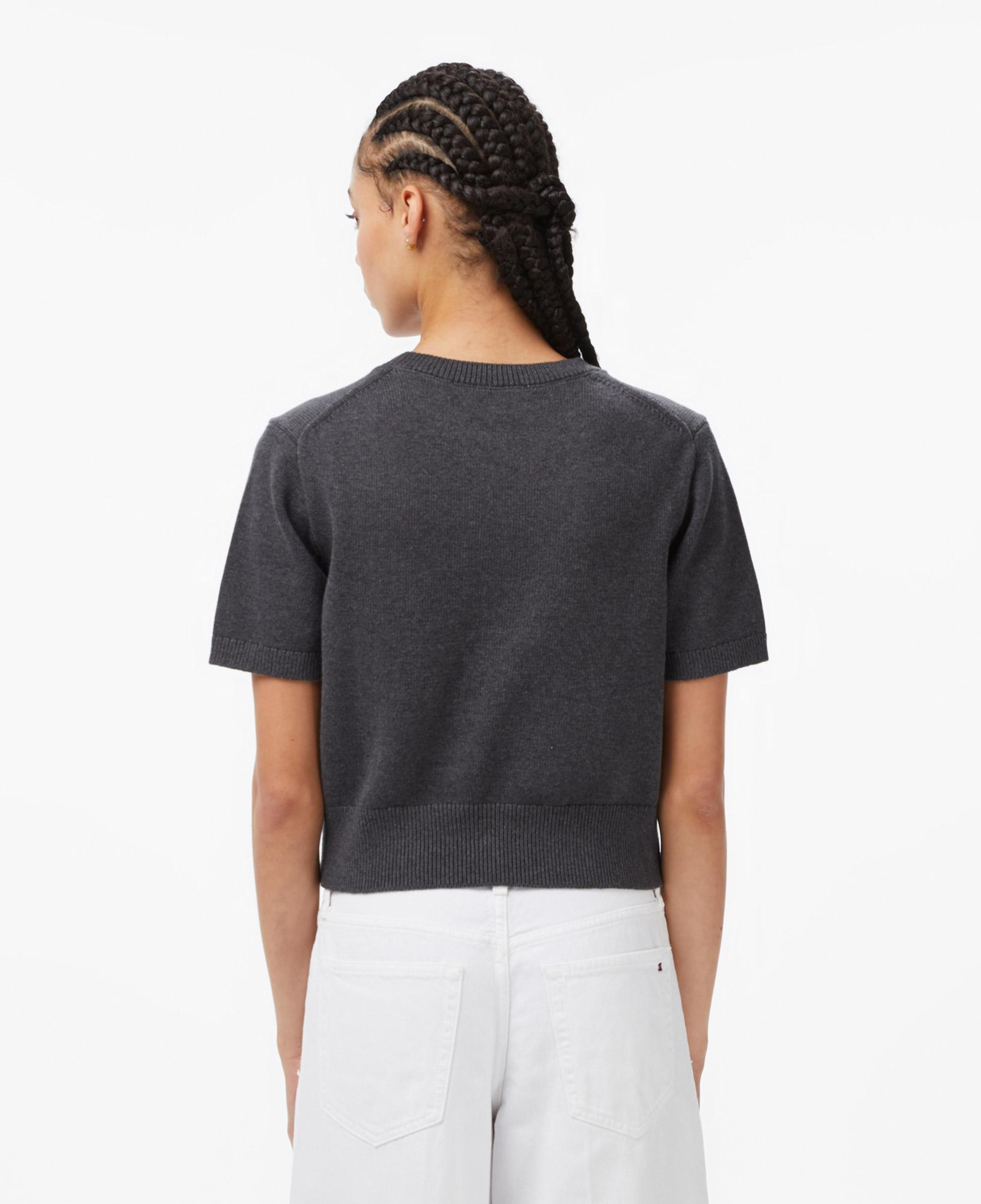 Calvin Klein Chunky Cotton Graphic Vest Kadın Gri Triko