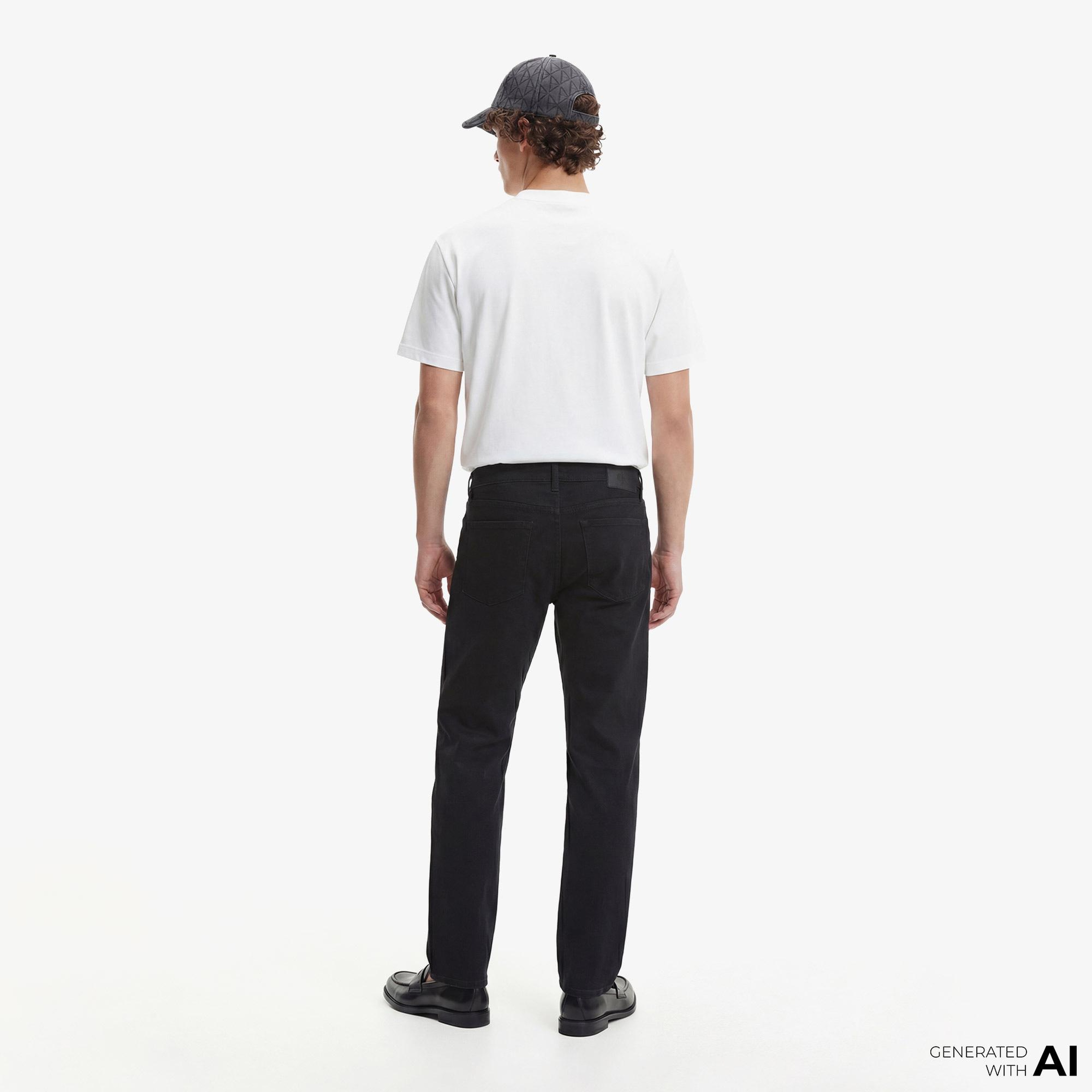 Calvin Klein Slim Straight Erkek Siyah Jean
