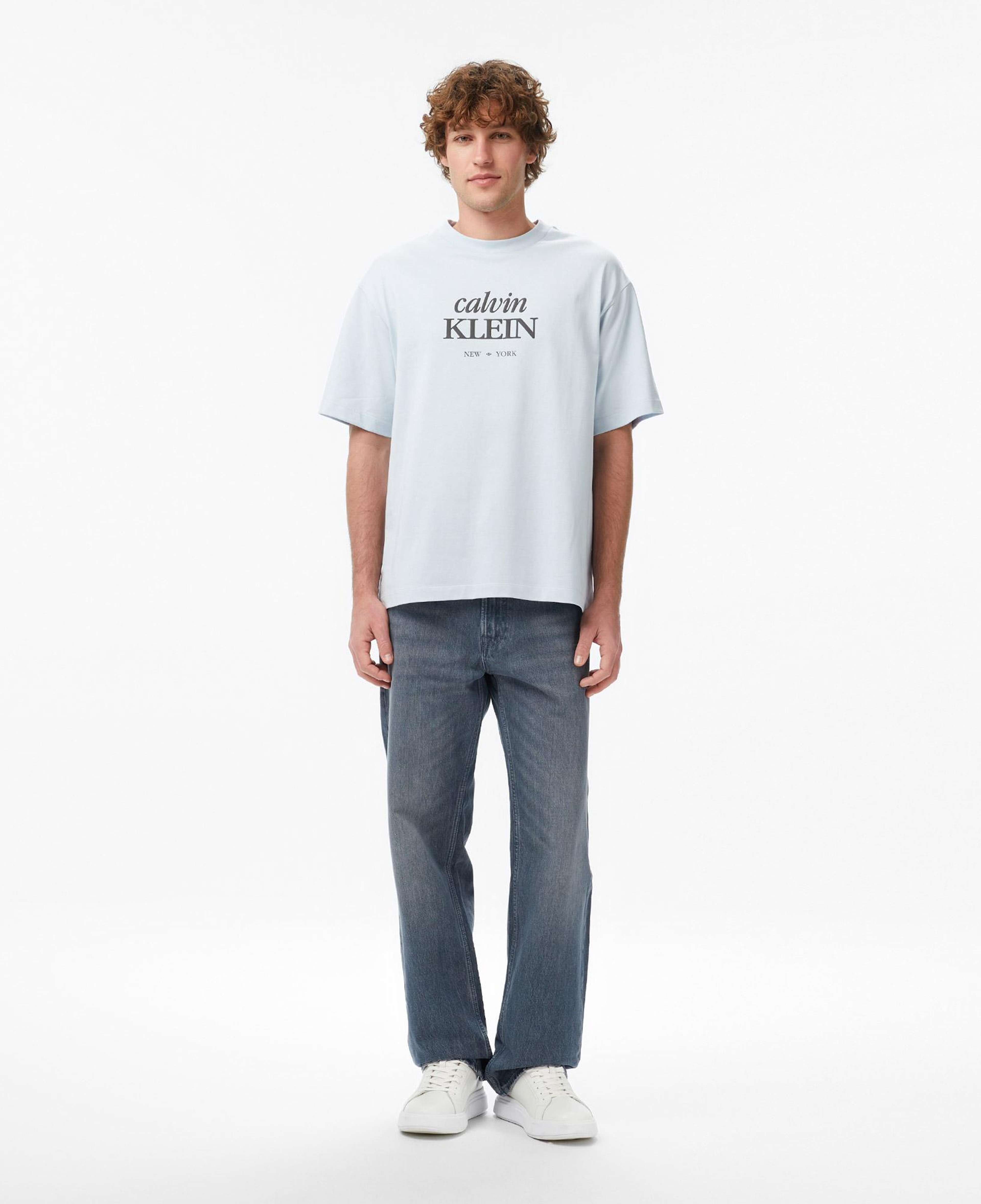Calvin Klein 16S Diamond Grap Erkek Mavi T-Shirt