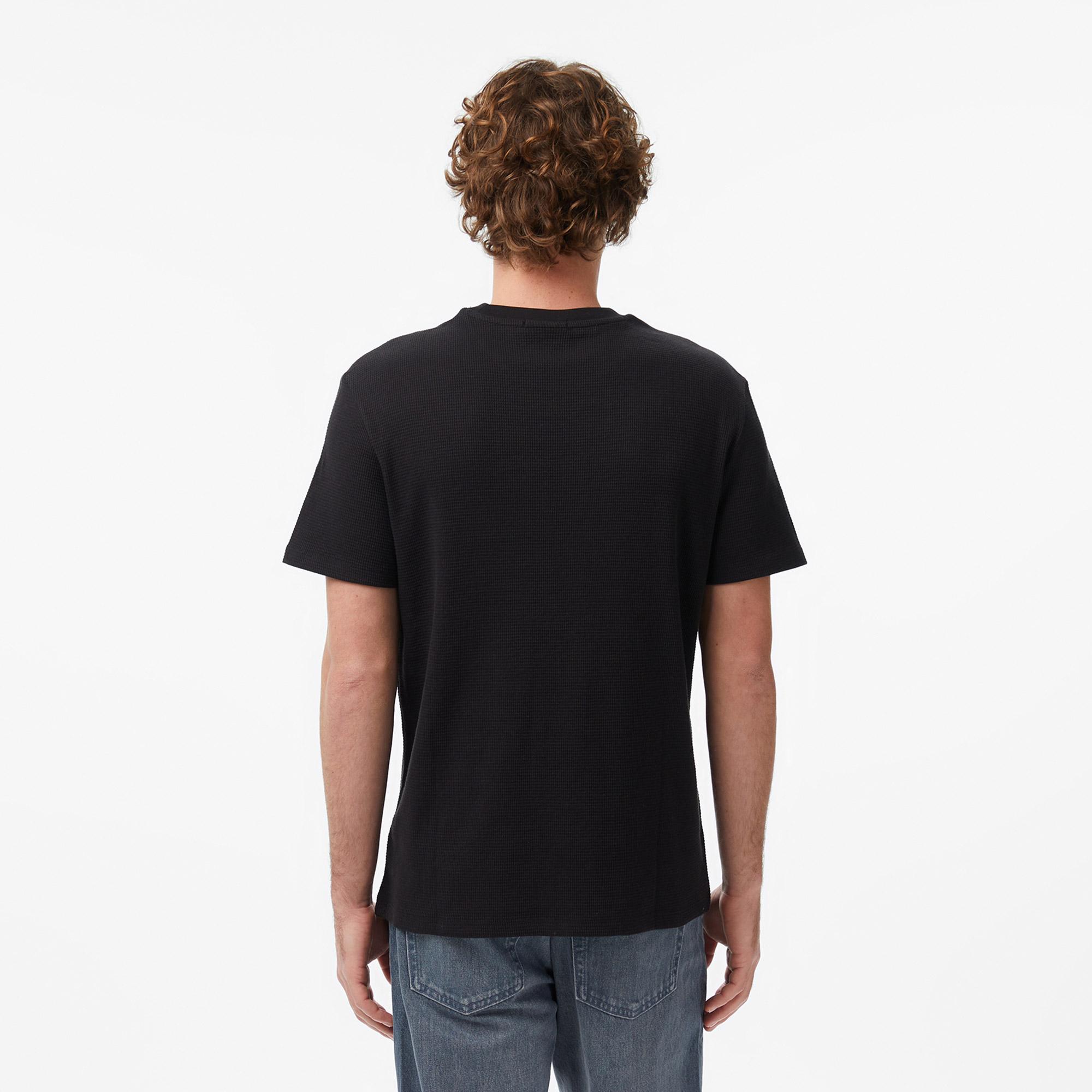 Calvin Klein Waffle Badge Crewnk Erkek Siyah T-Shirt