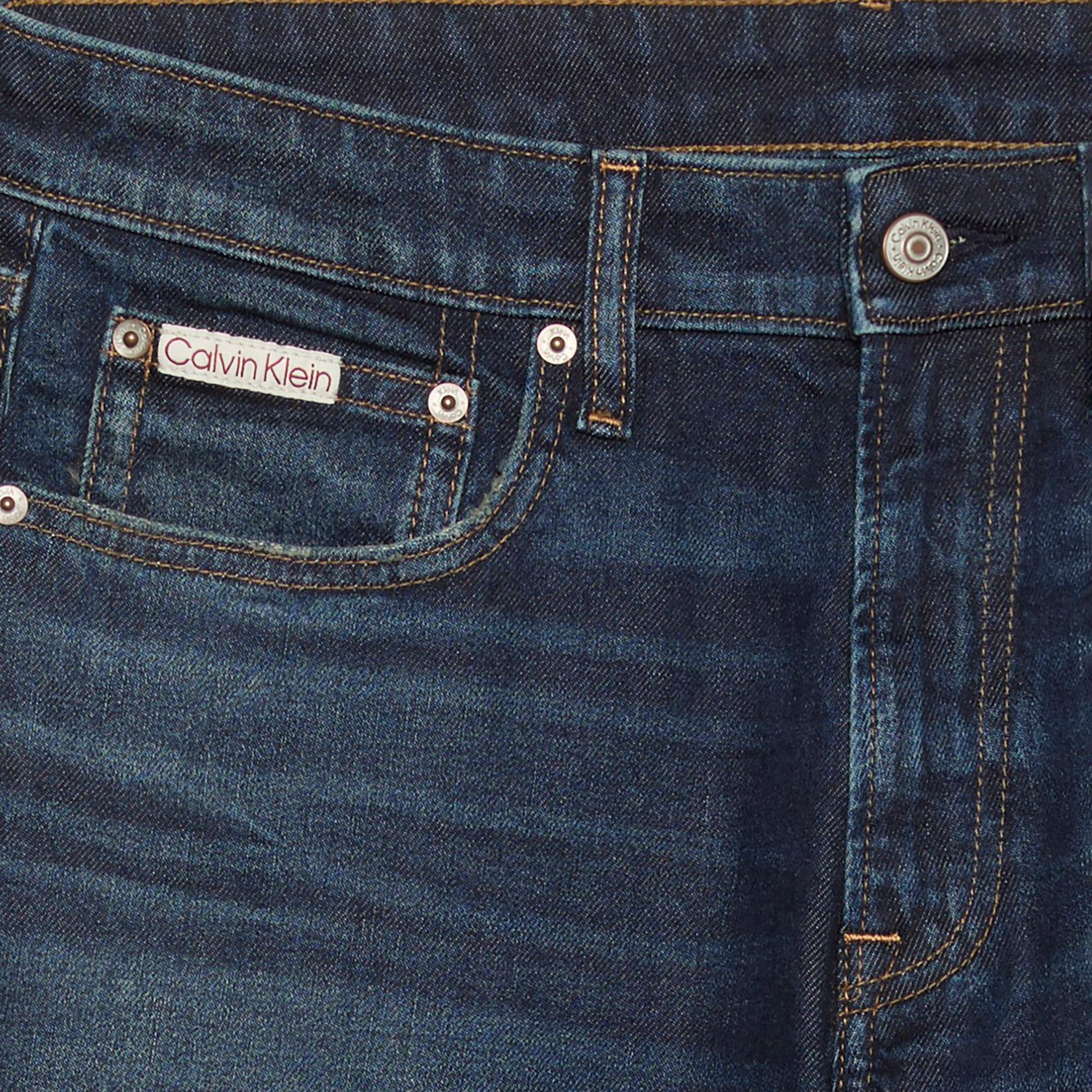 Calvin Klein Slim Vine Street Erkek Mavi Jean
