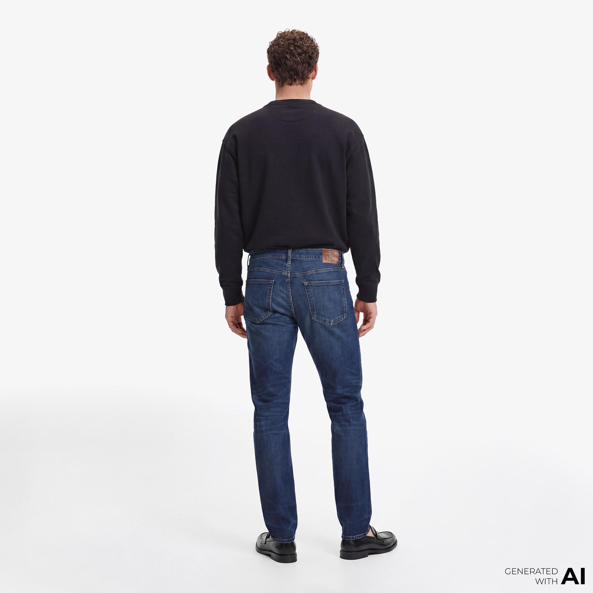 Calvin Klein Slim Vine Street Erkek Mavi Jean