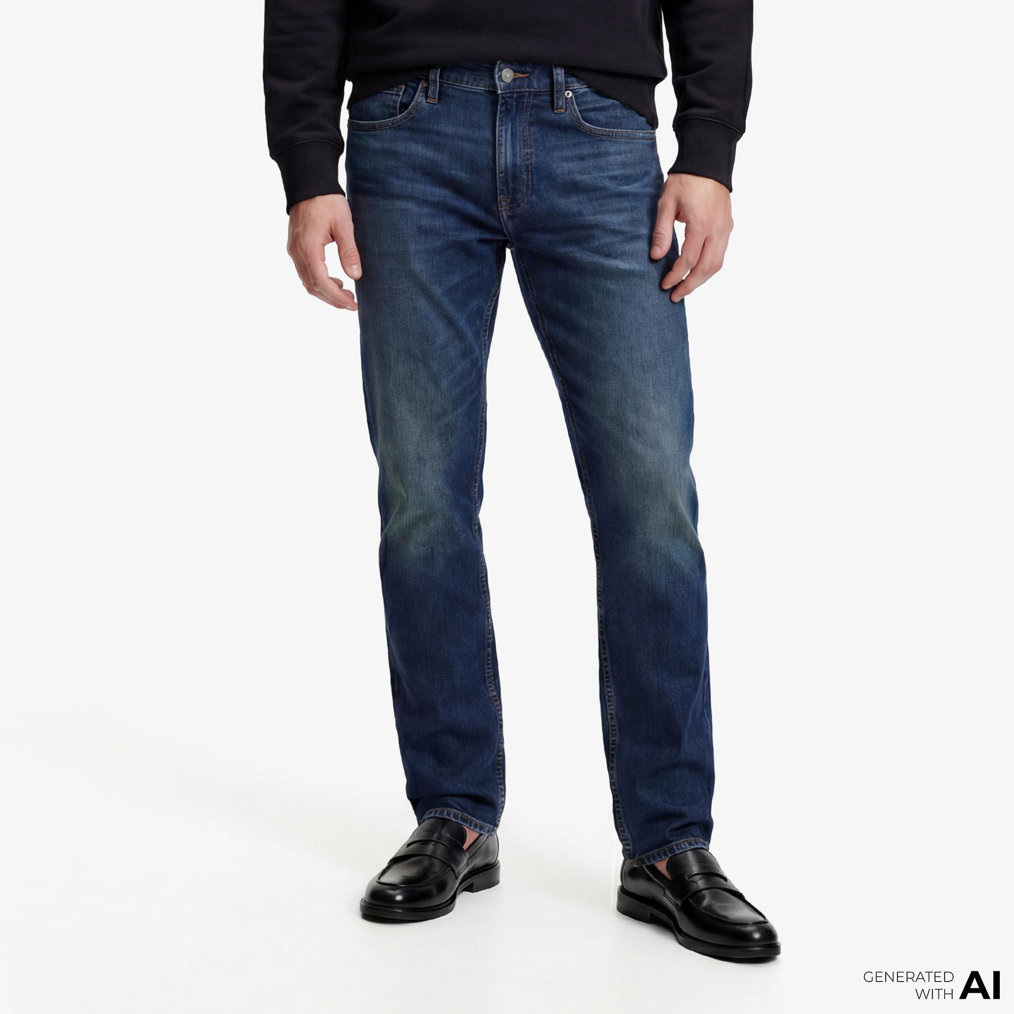 Calvin Klein Slim Vine Street Erkek Mavi Jean
