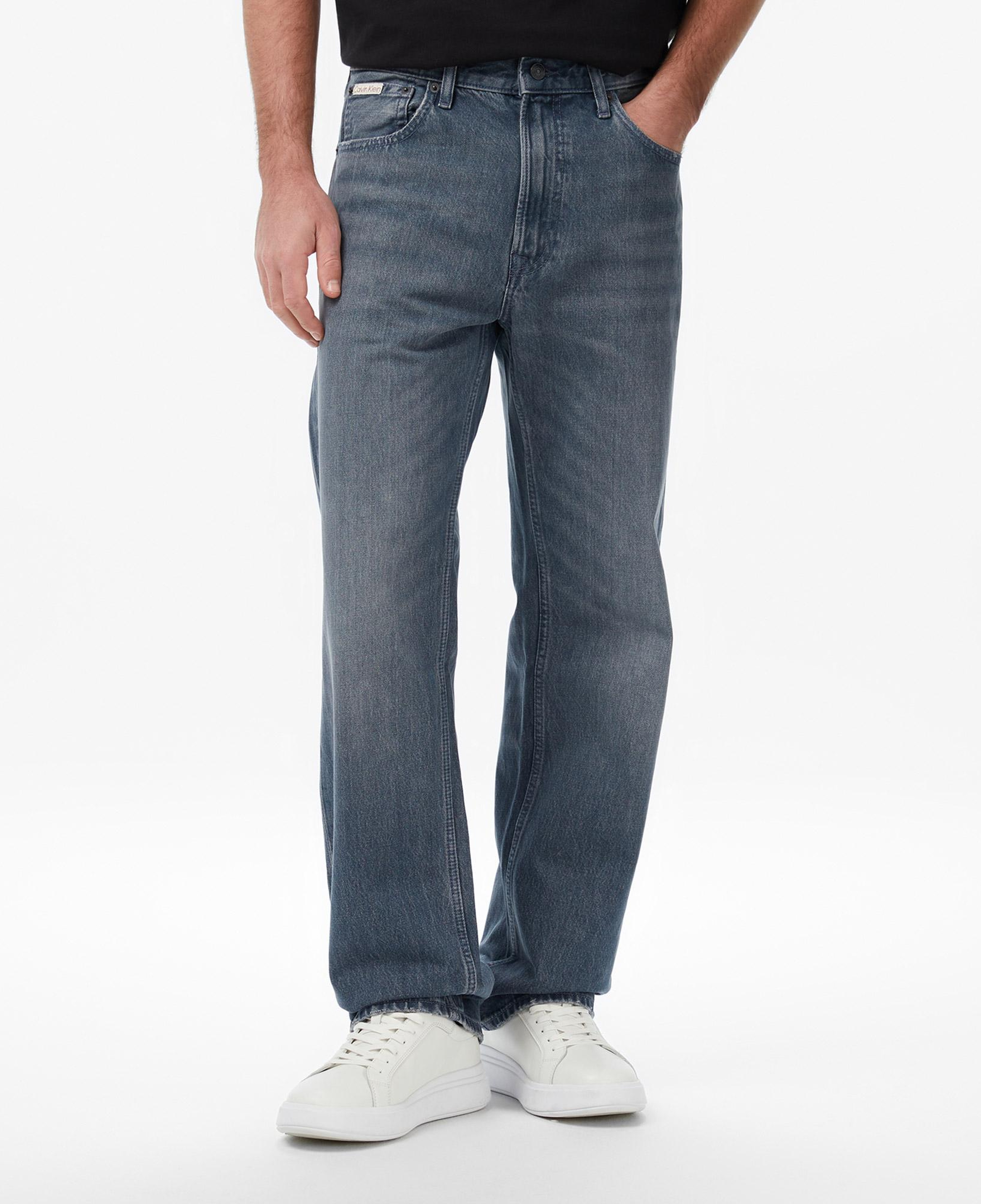 Calvin Klein 90S Straight Blue Ash Stone Erkek Gri Jean
