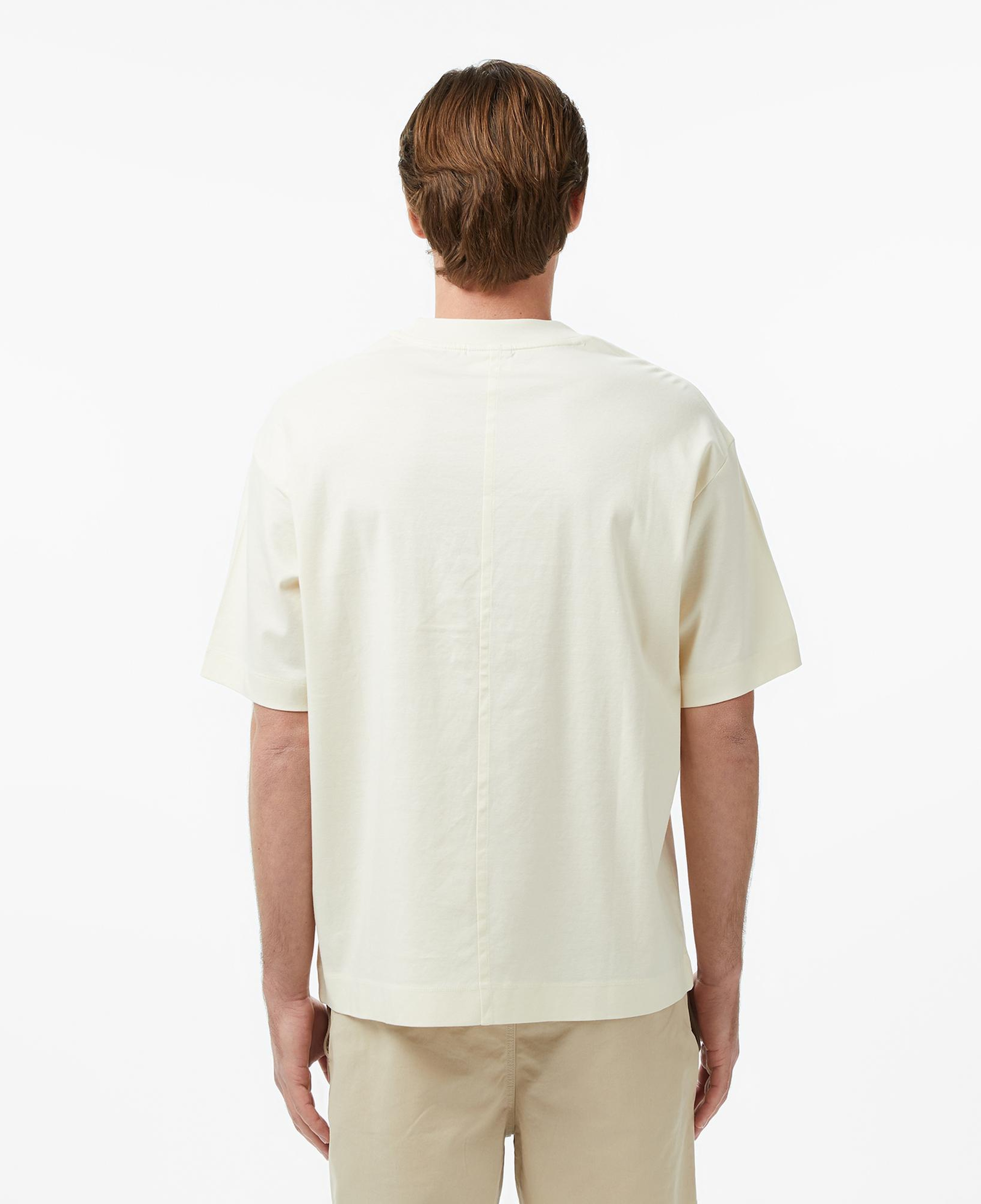 Calvin Klein Relaxed Premium Interlock Emblem Erkek Beyaz T-Shirt