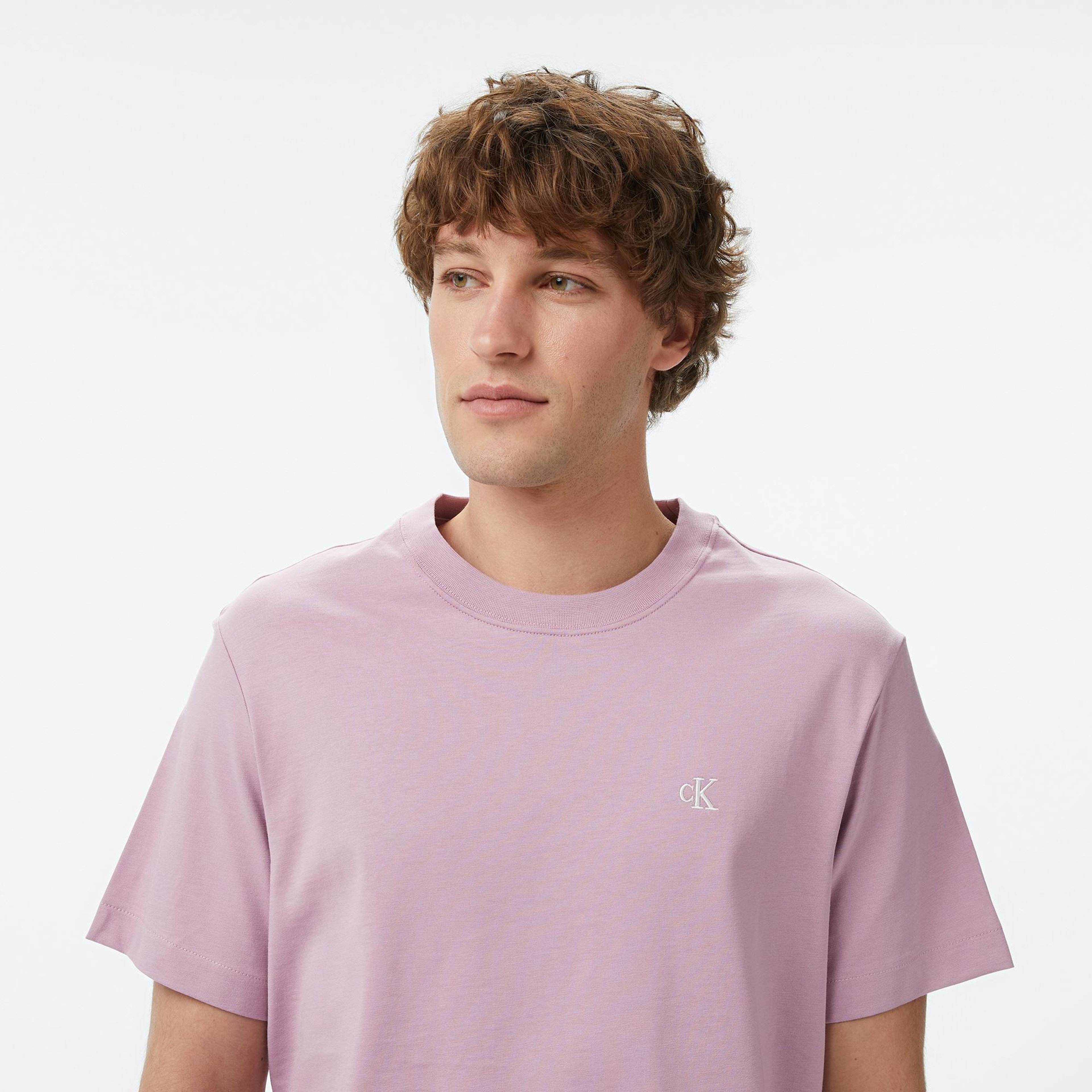 Calvin Klein Easy Monogram Erkek Pembe T-Shirt
