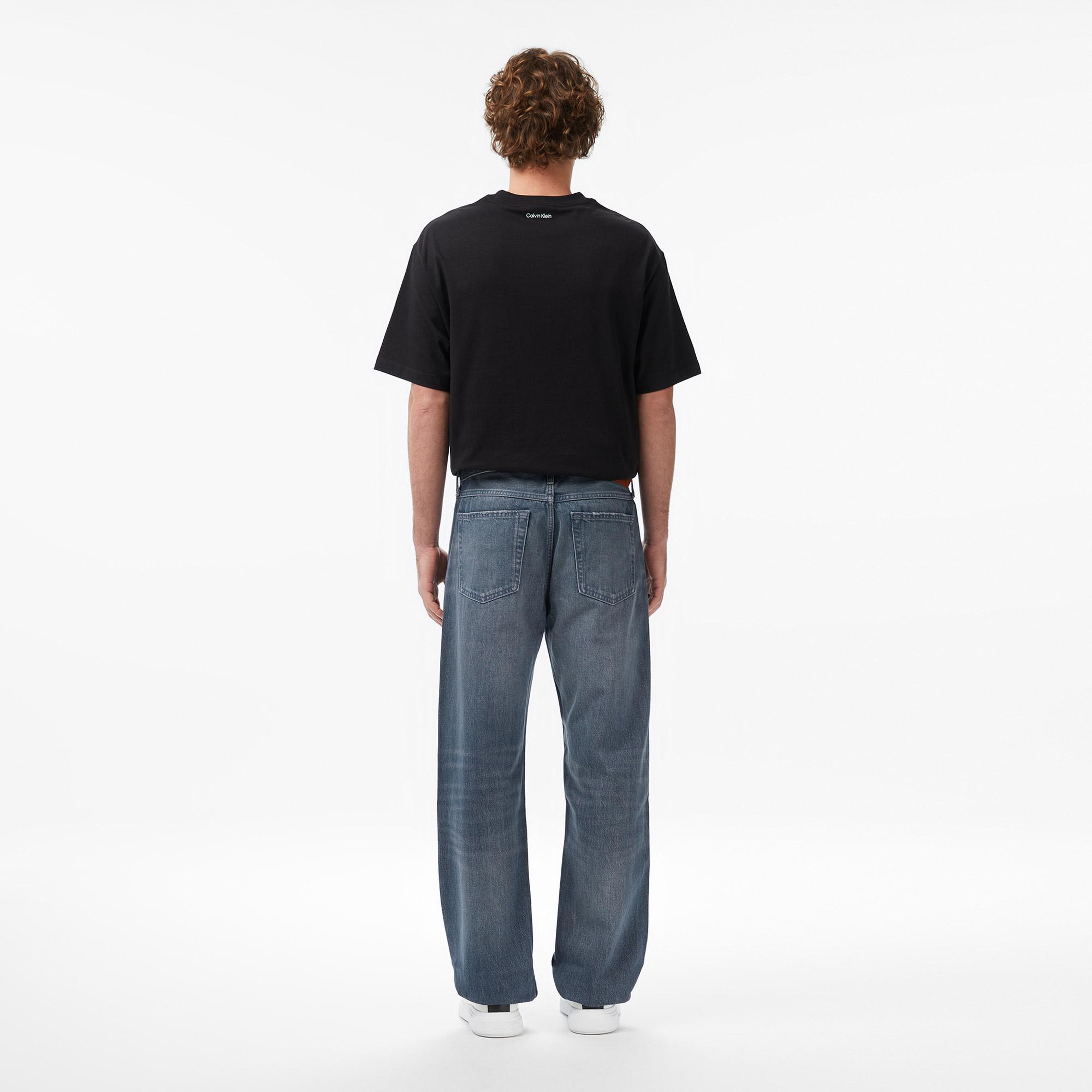 Calvin Klein 90S Straight Blue Ash Stone Erkek Gri Jean