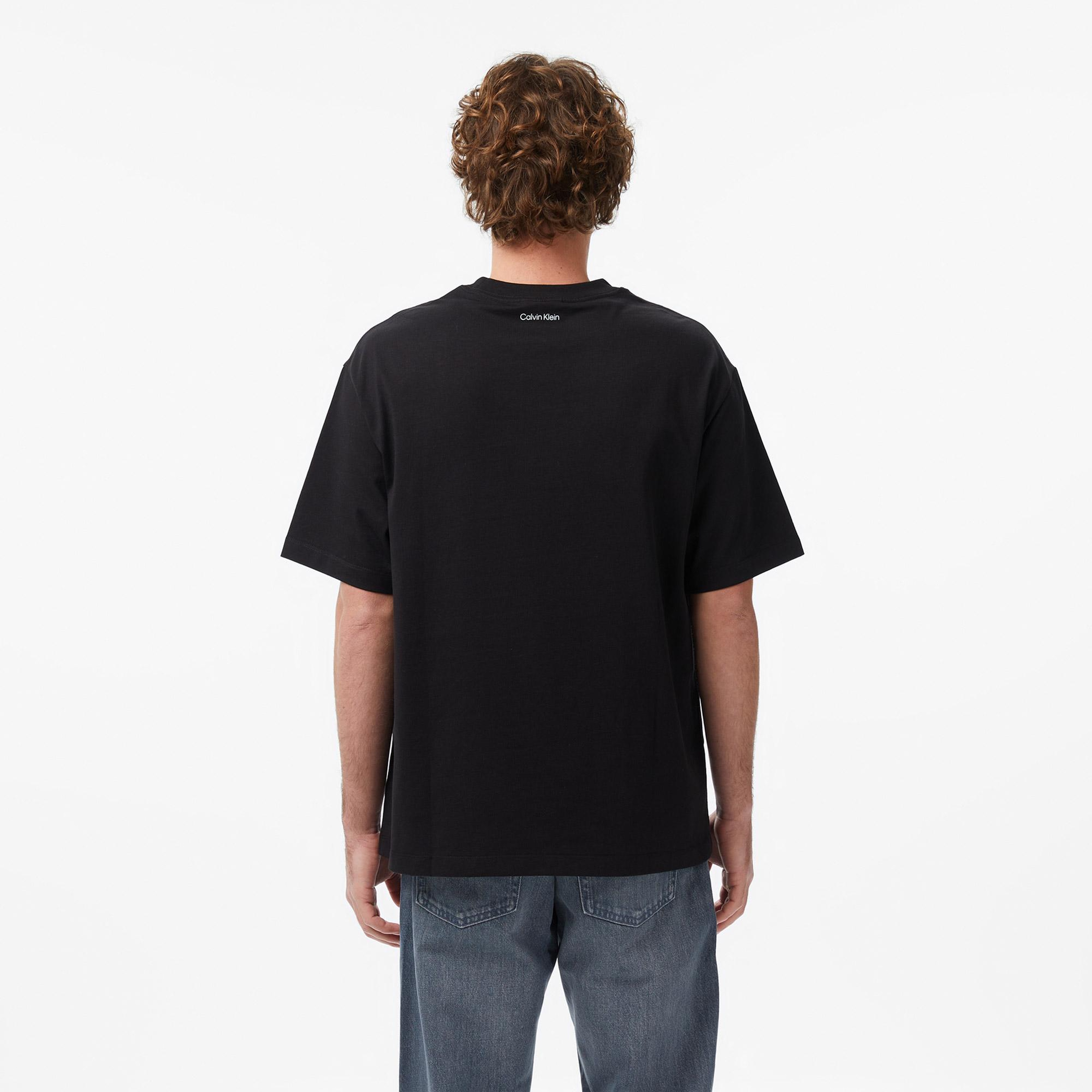 Calvin Klein 16S Diamond Grap Erkek Siyah T-Shirt