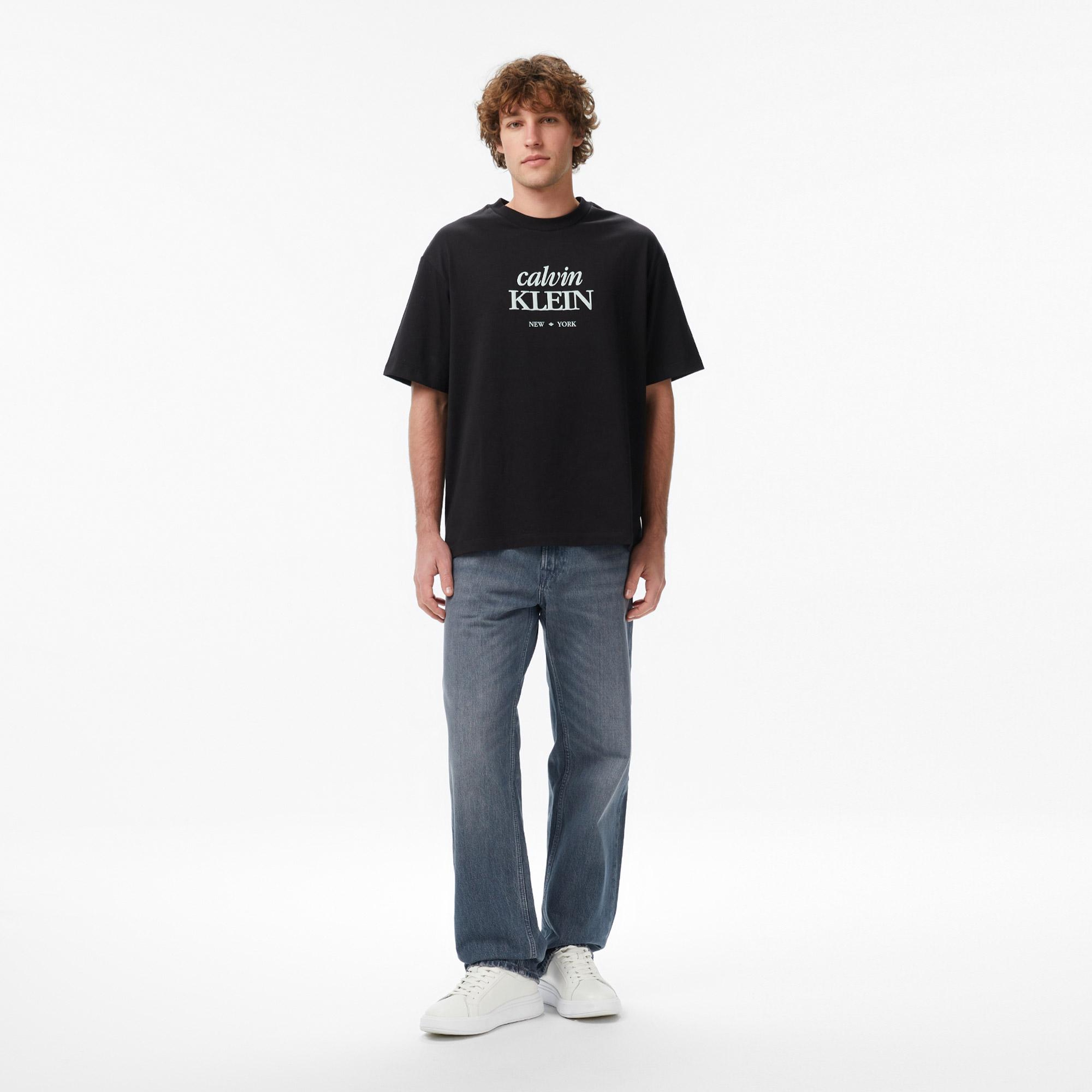 Calvin Klein 16S Diamond Grap Erkek Siyah T-Shirt