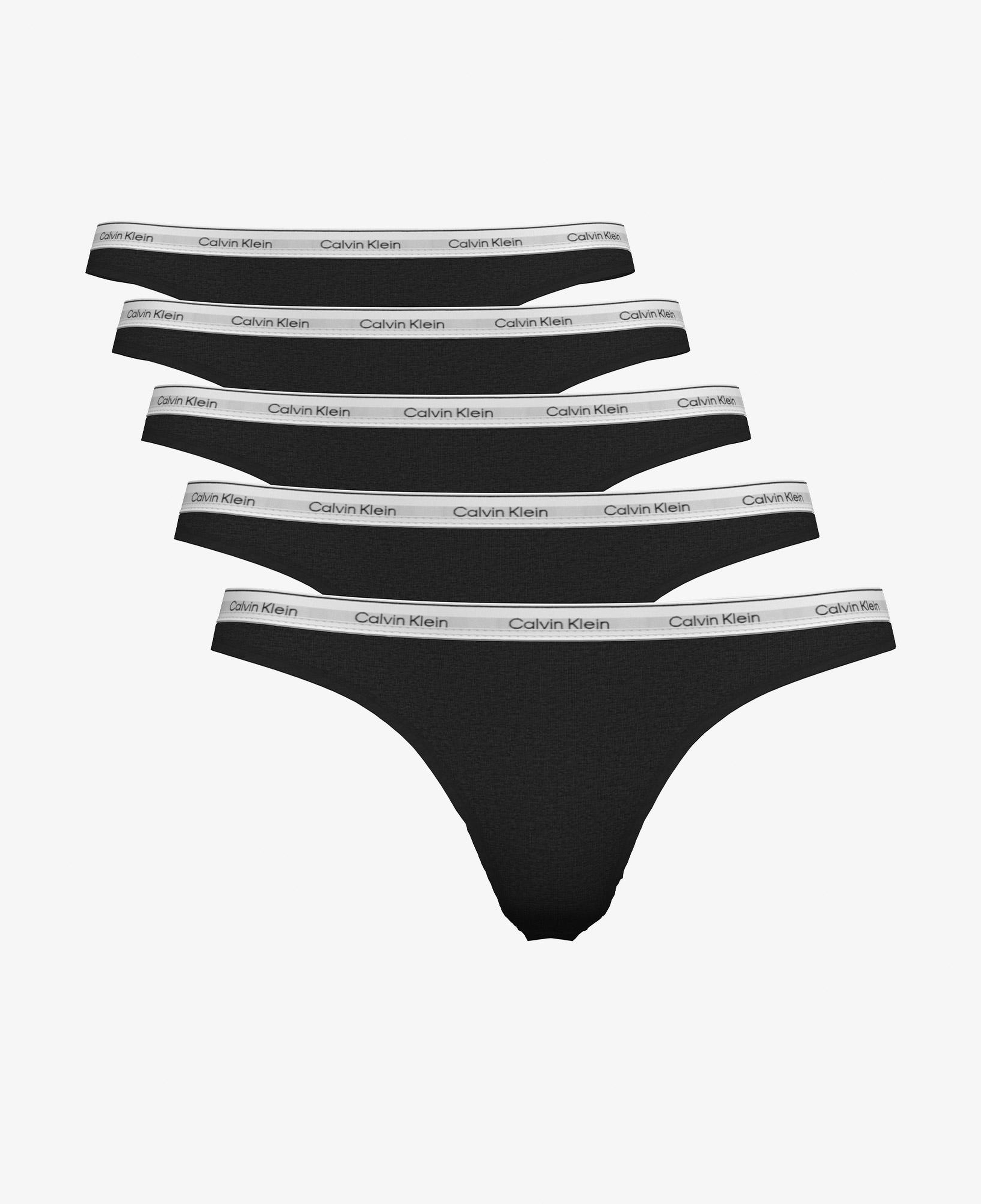 Calvin Klein Thong 5'li Kadın Siyah Külot