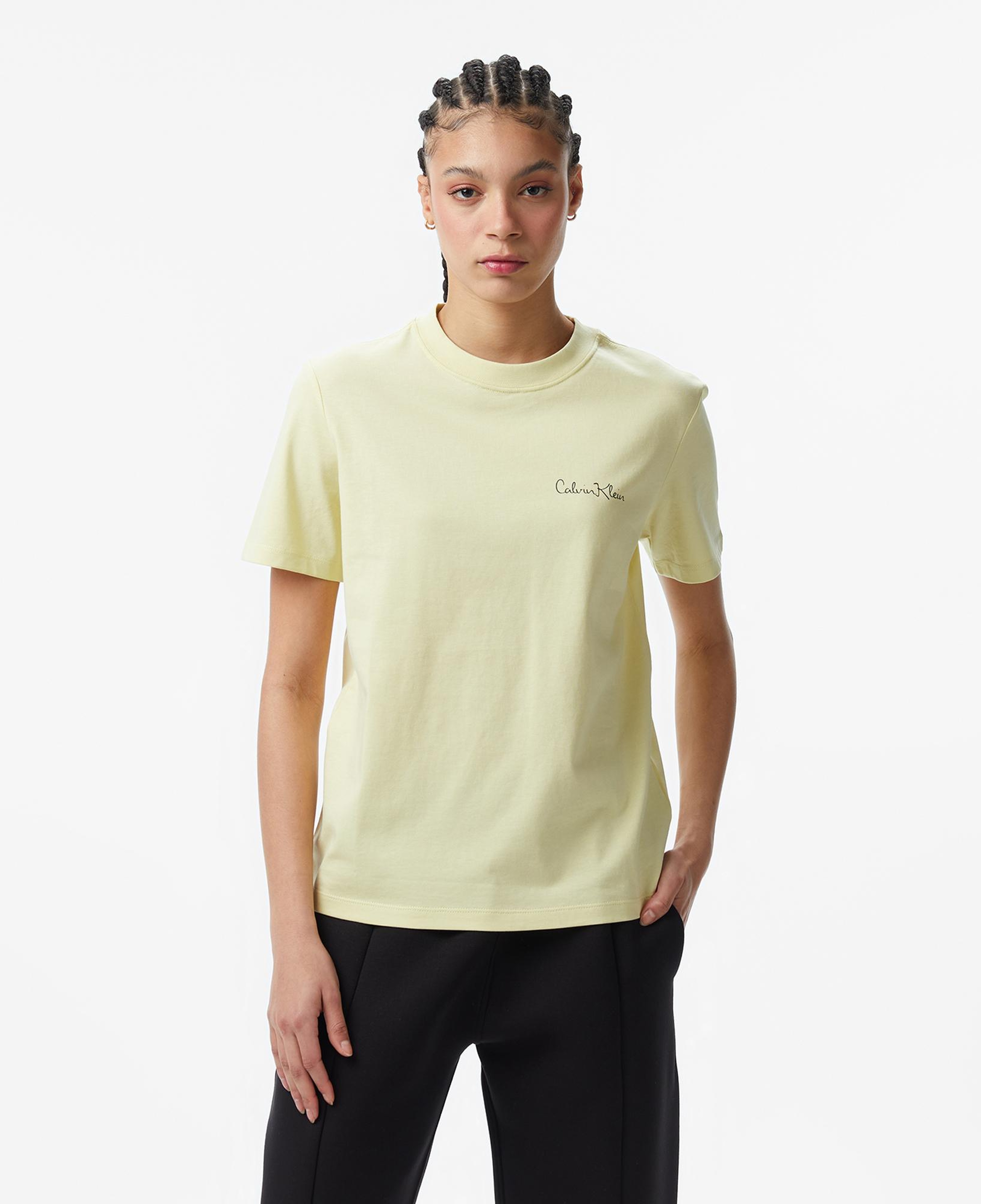 Calvin Klein Classic Graphic Kadın Bej T-Shirt