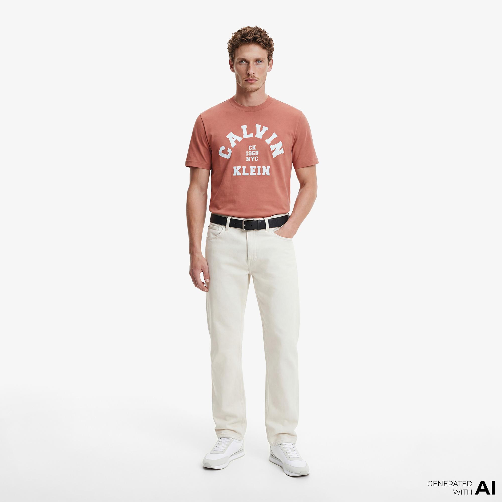 Calvin Klein 20S College Graphic Erkek Kahverengi T-Shirt
