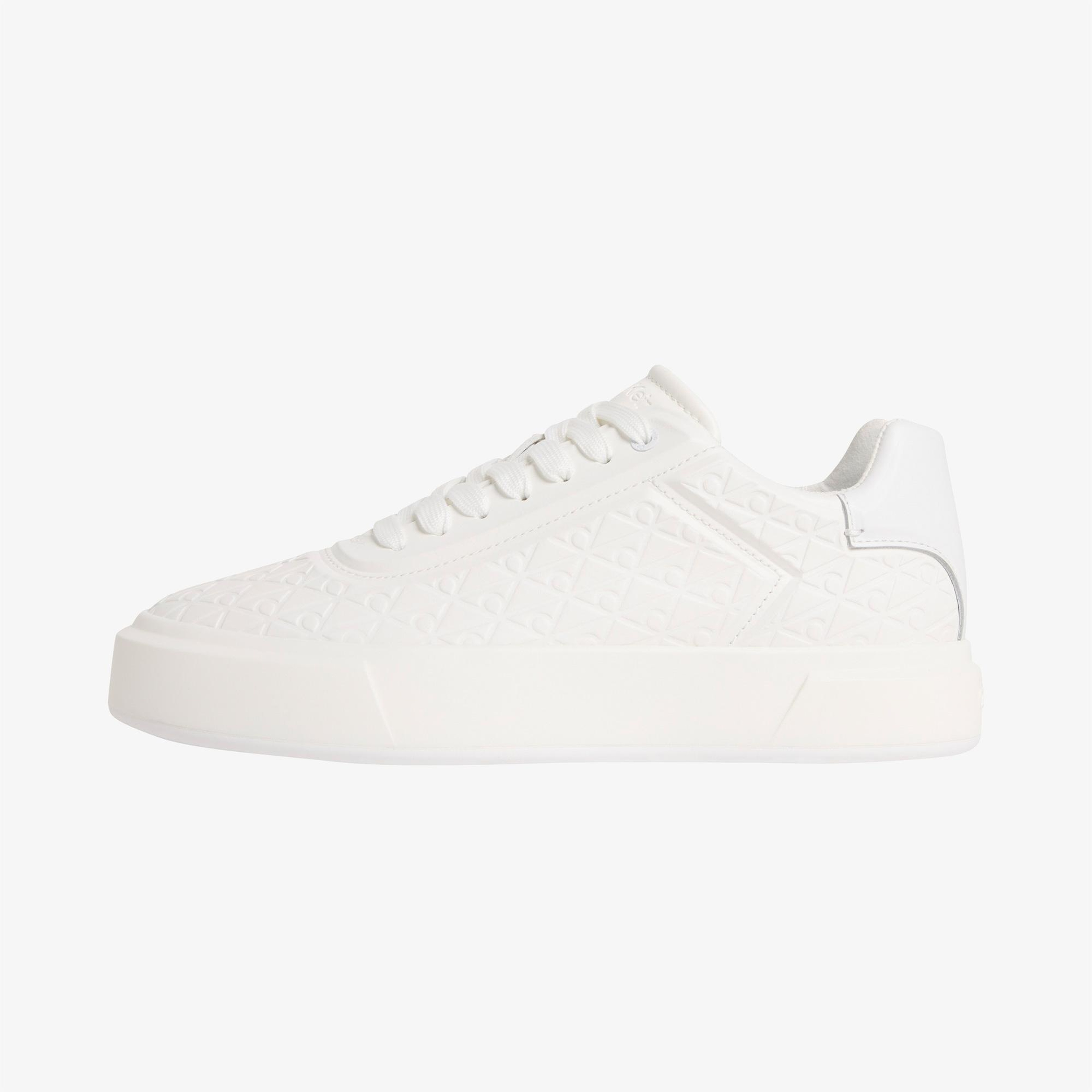 Calvin Klein Basket Cups Lace Up Kadın Beyaz Sneaker